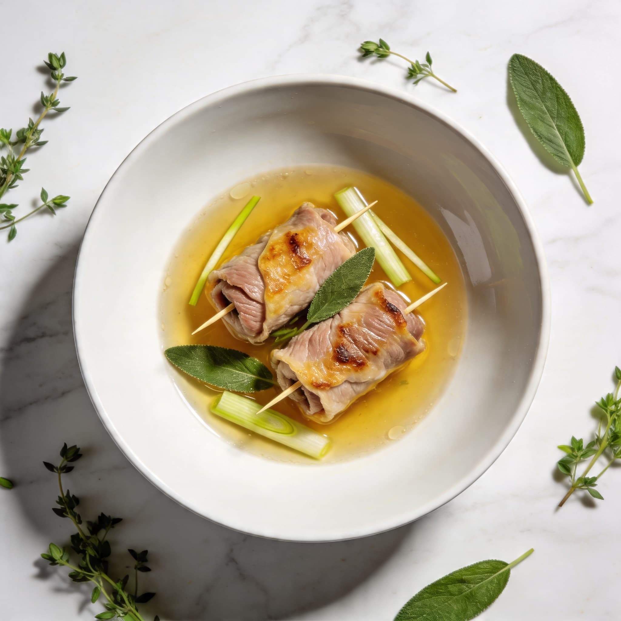 Involtini di Vitello al Lemongrass Brodo