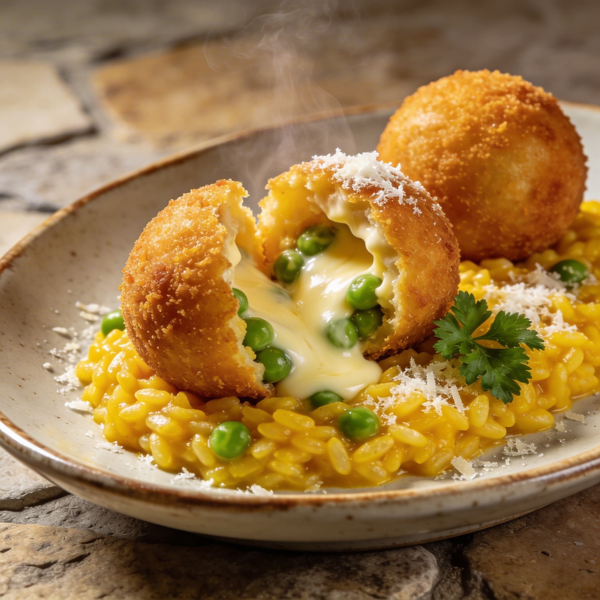 Golden Saffron Arancini Bites