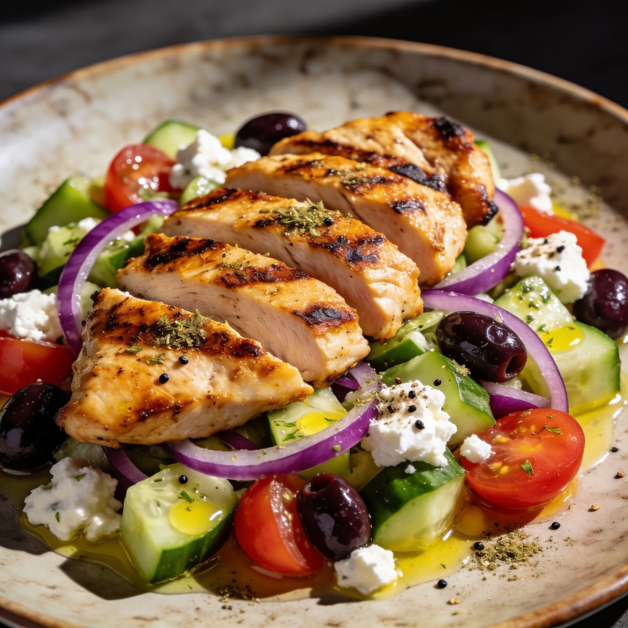 Hearth-Charred Greek Chicken Salad