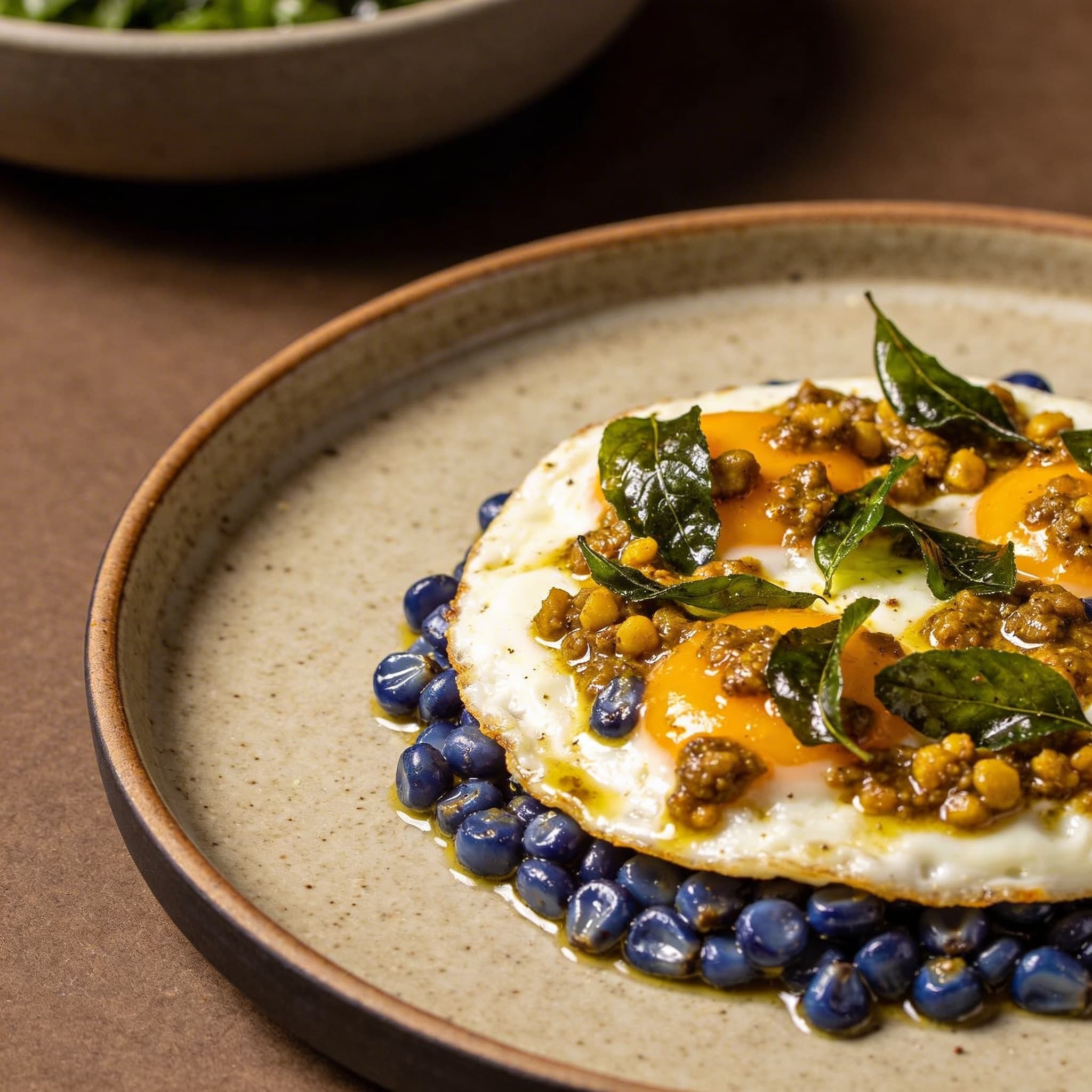 Blue Corn & Curry Leaf Breakfast Tadka