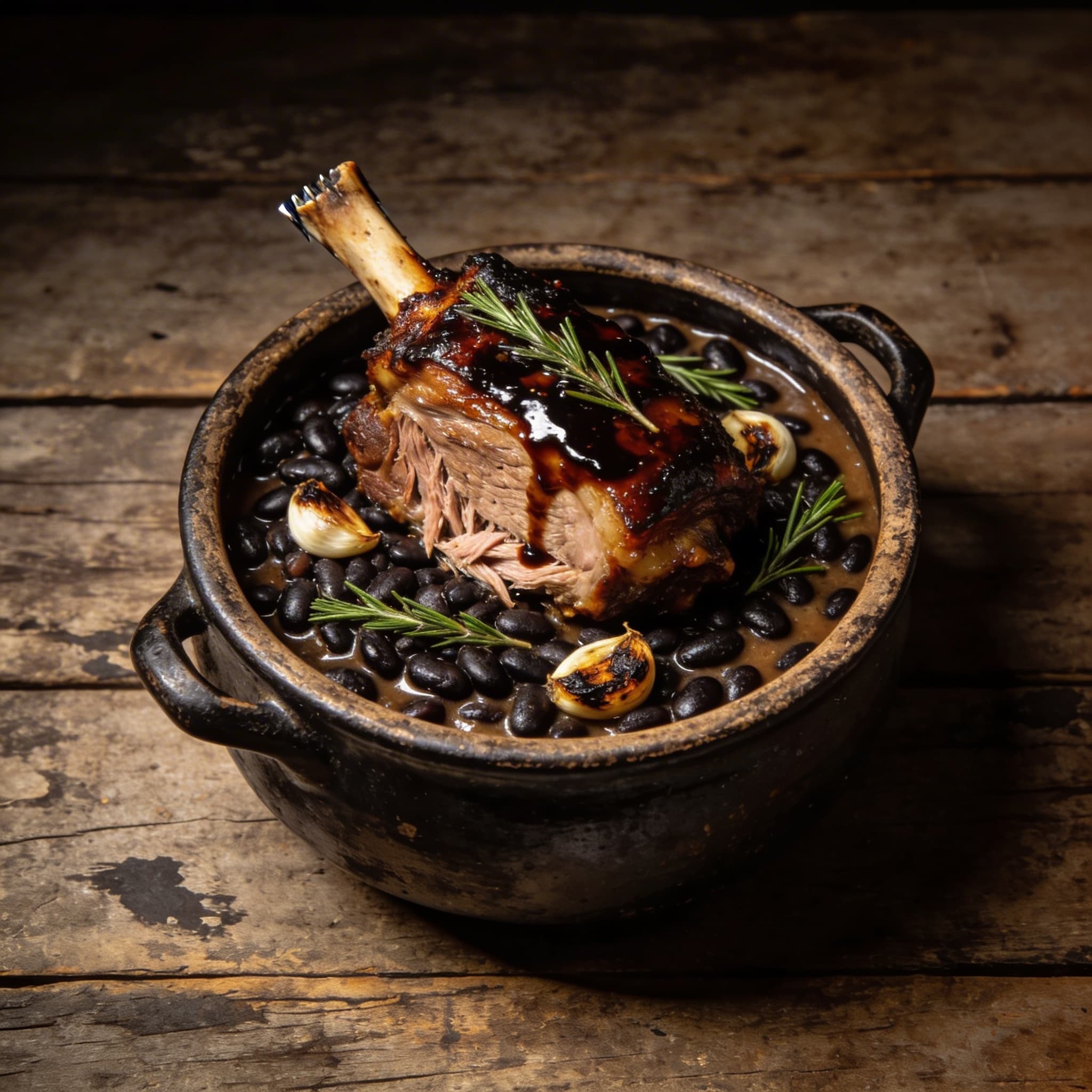 Balsamic-Feijoada Braised Pork Shoulder