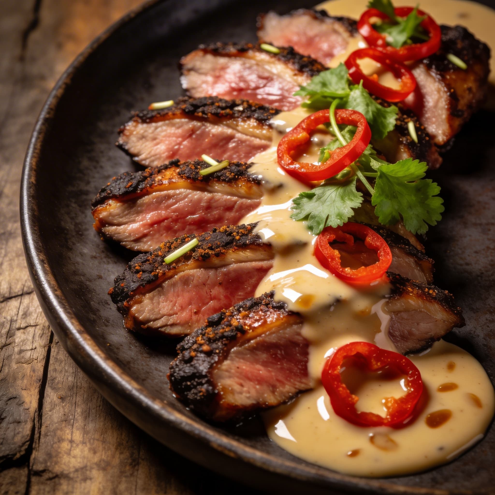 Cumin-Crusted Thai Grilled Duck Breast with Coconut Tamarind Glaze