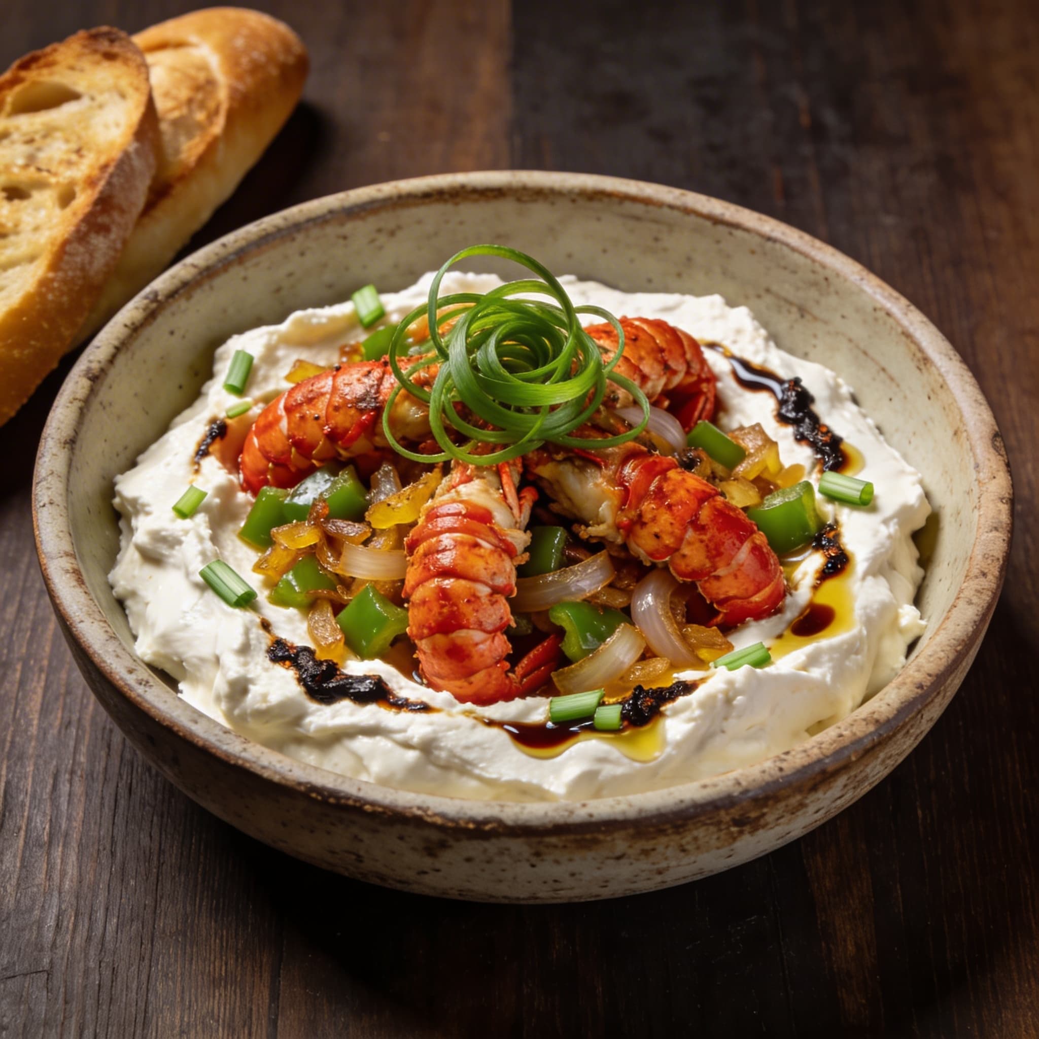 Hearth-Smoked Cajun Crawfish Whipped Feta