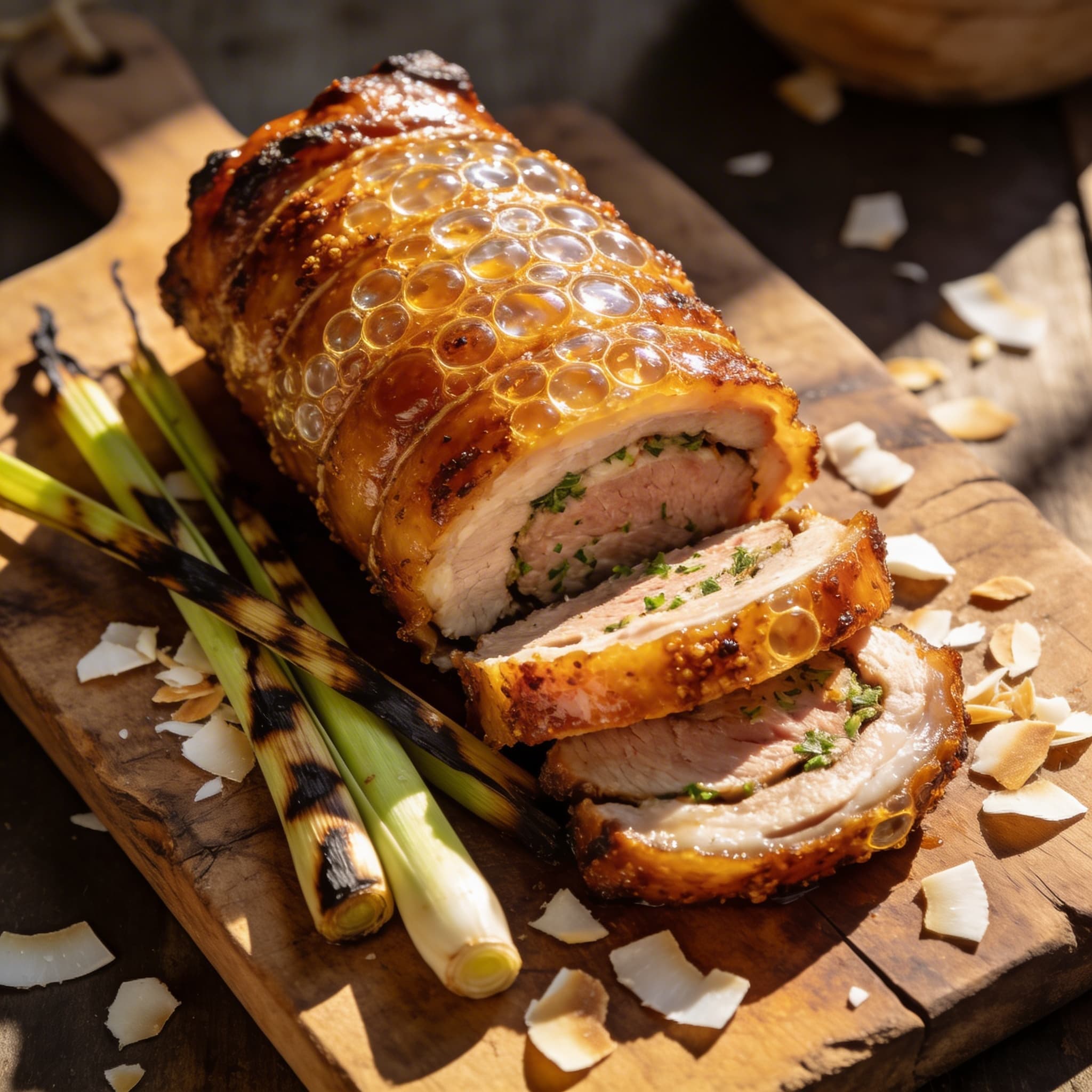 Picanha-Spiced Porchetta with Galangal & Coconut