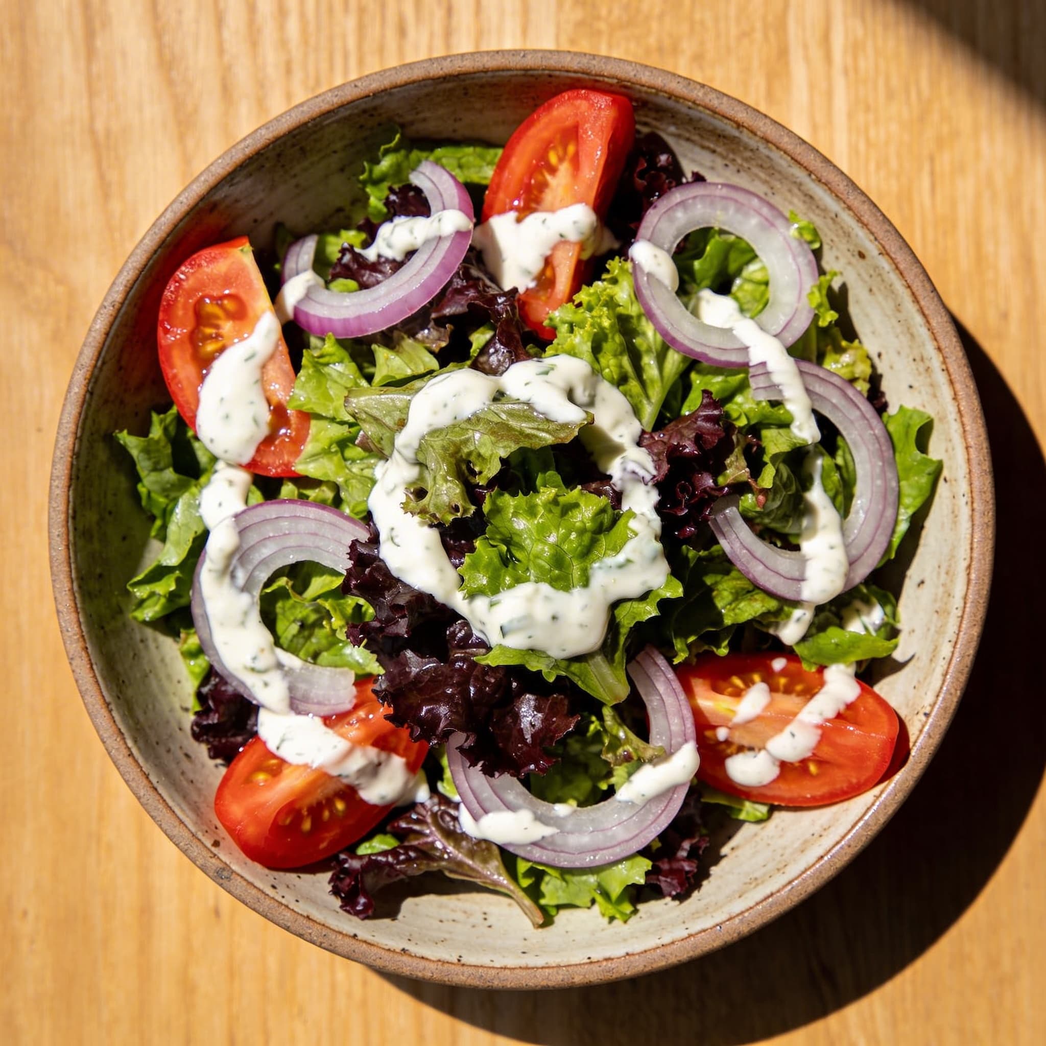 Crisp Garden Salad with Creamy Ranch
