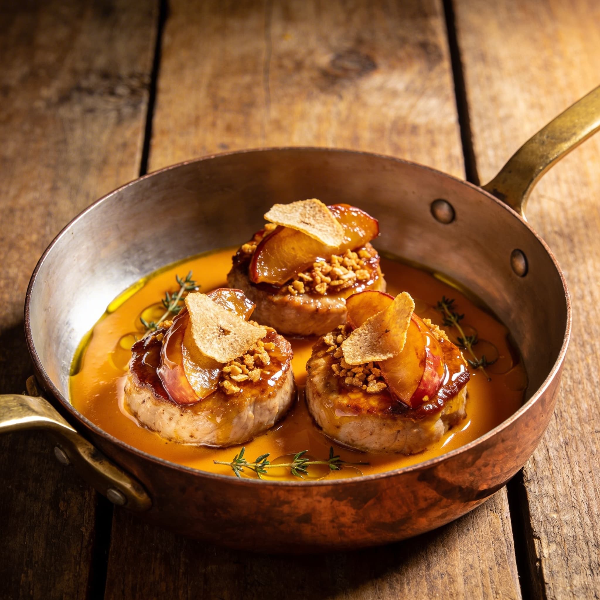 Normandy Cider Pork with a Bahia Glow