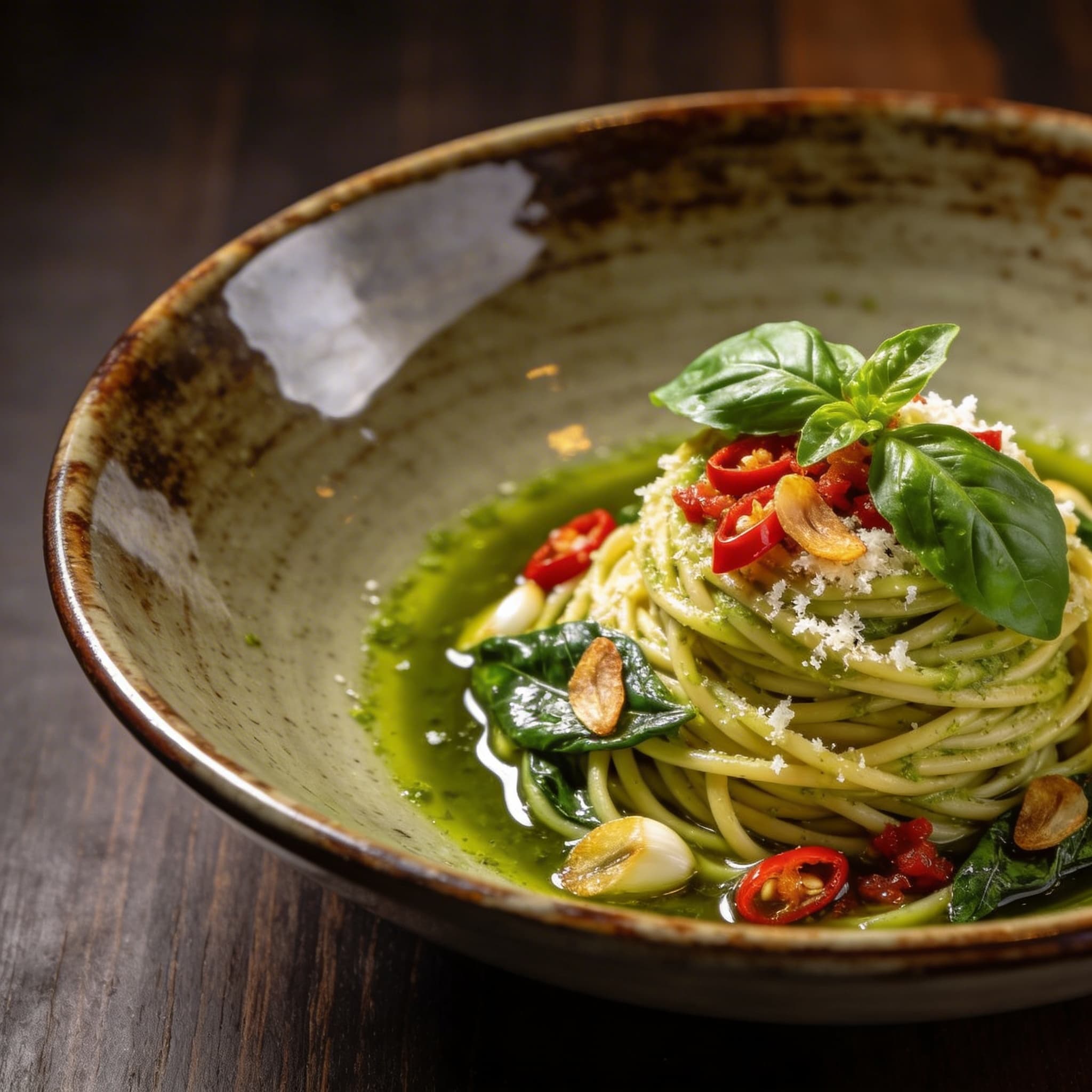 Thai Basil Aglio e Olio Fusion