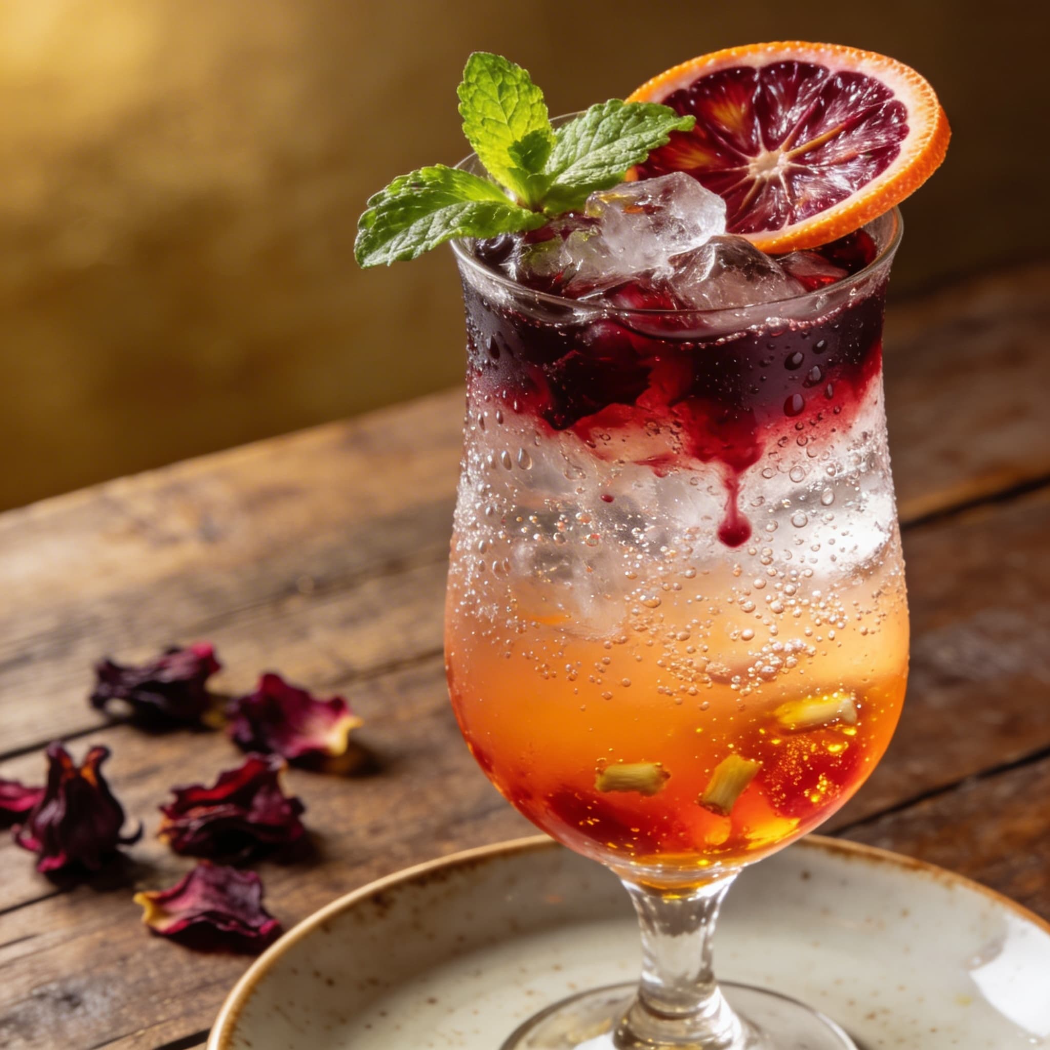 Blood Orange & Galangal Hibiscus Spritz
