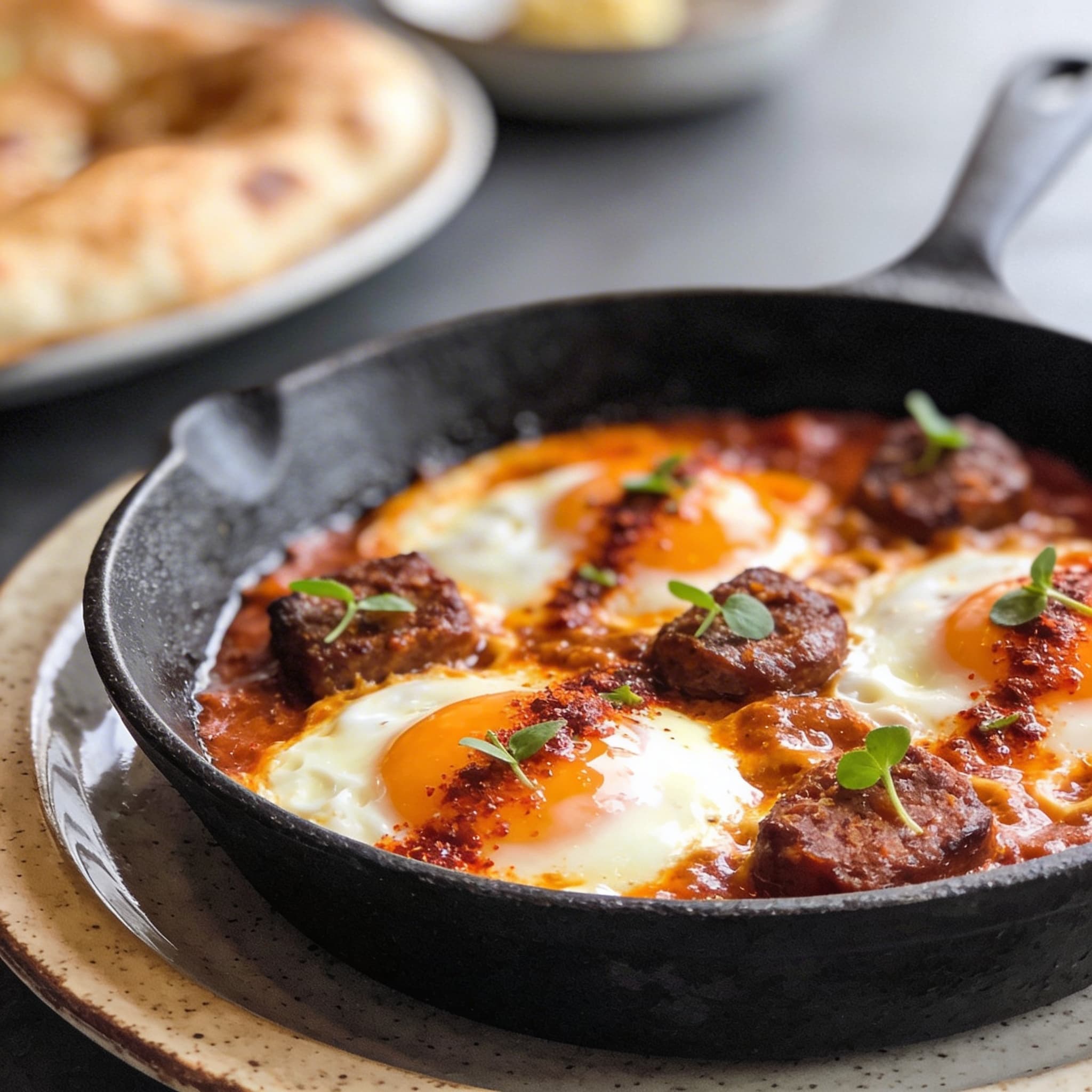 Sizzling Maras Butter Çılbır (Turkish Poached Eggs)