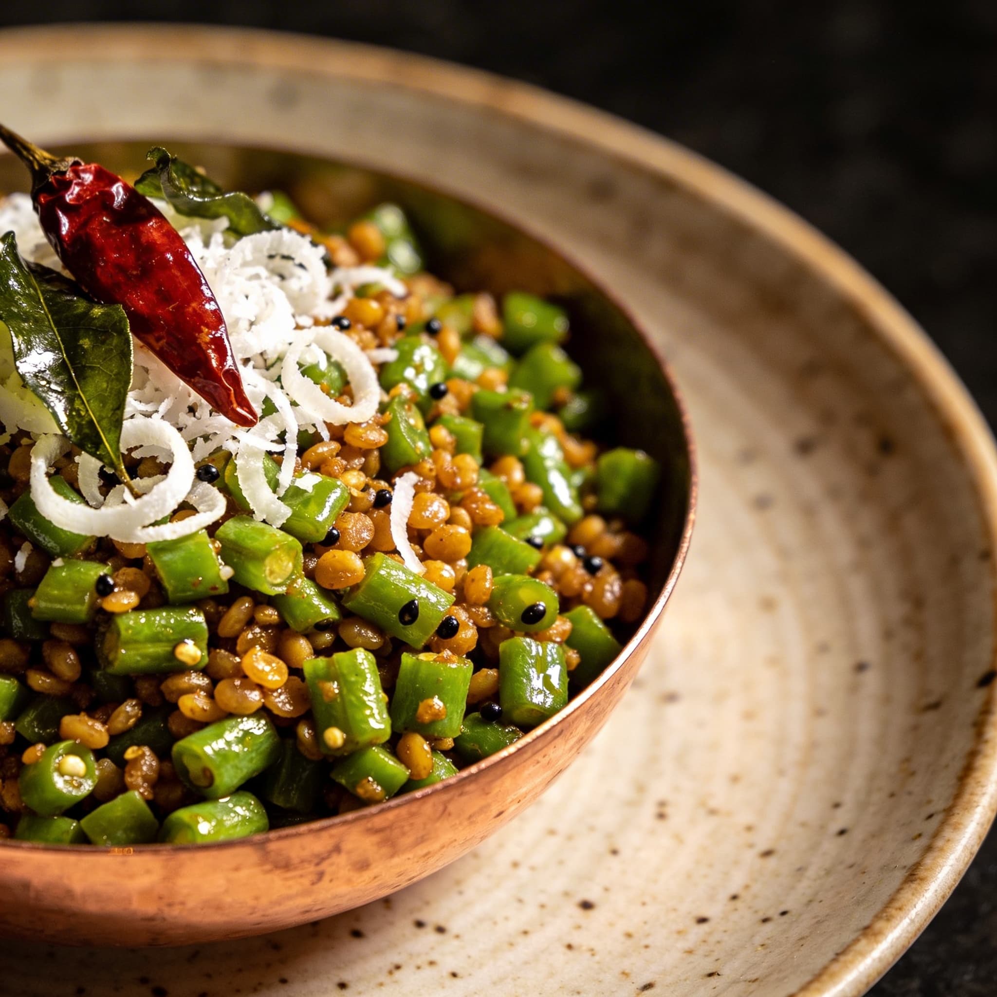 Coconut & Mustard Seed Green Bean Poriyal