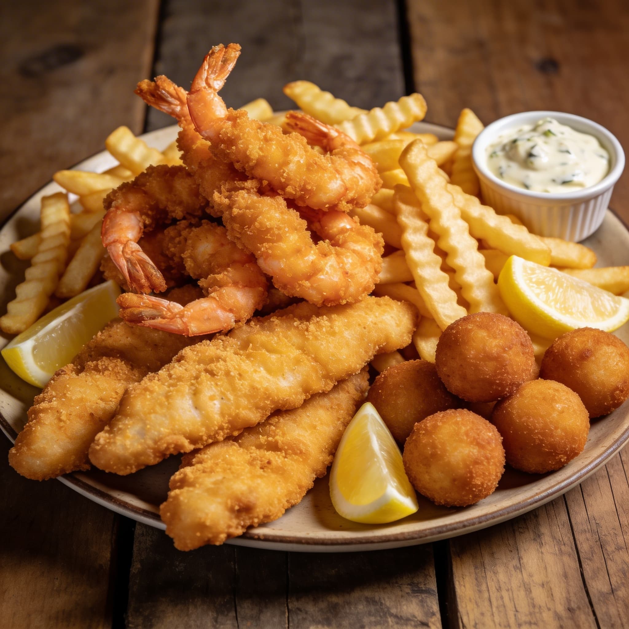 Captain's Southern Fried Seafood Platter