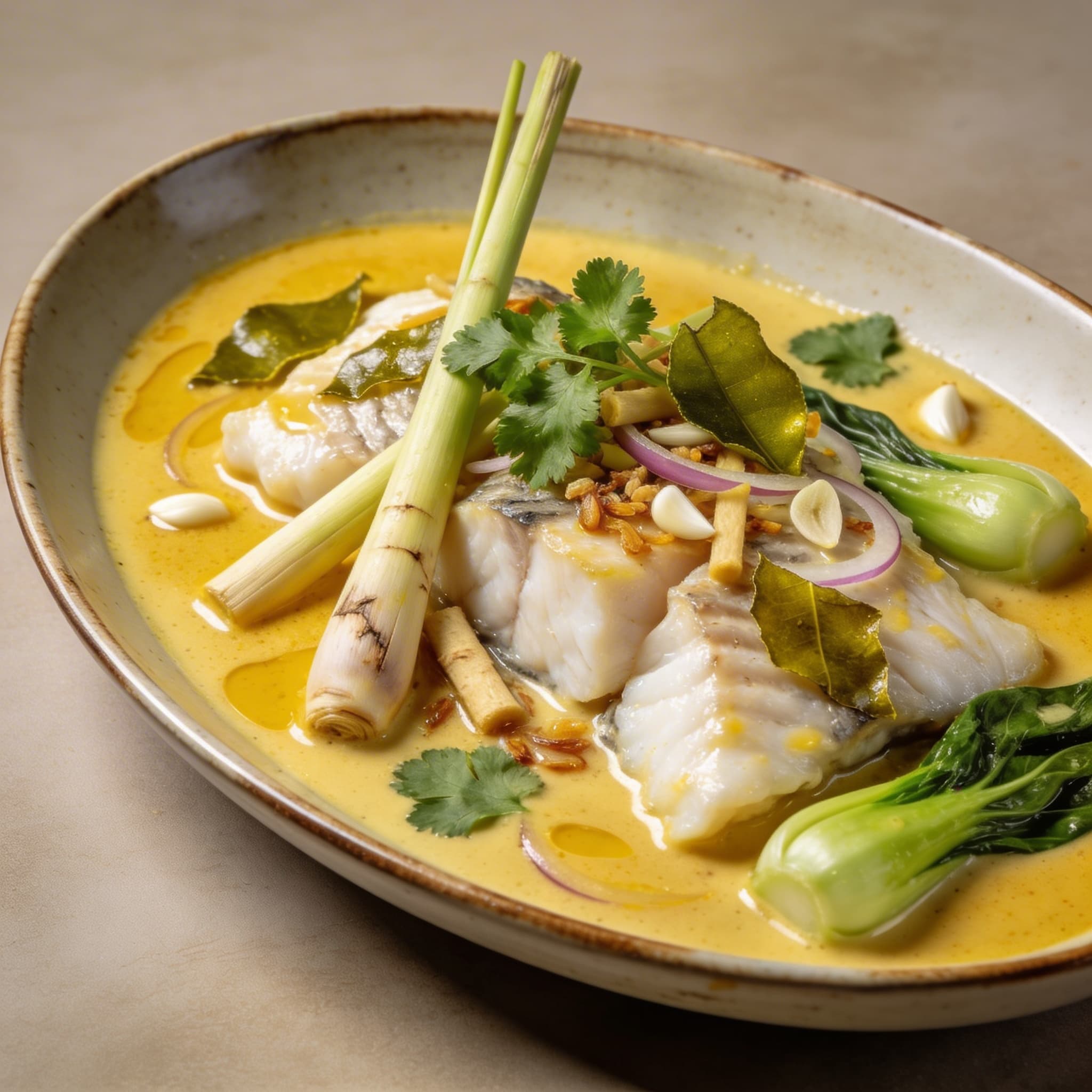 Golden Turmeric & Kaffir Lime Poached Fish