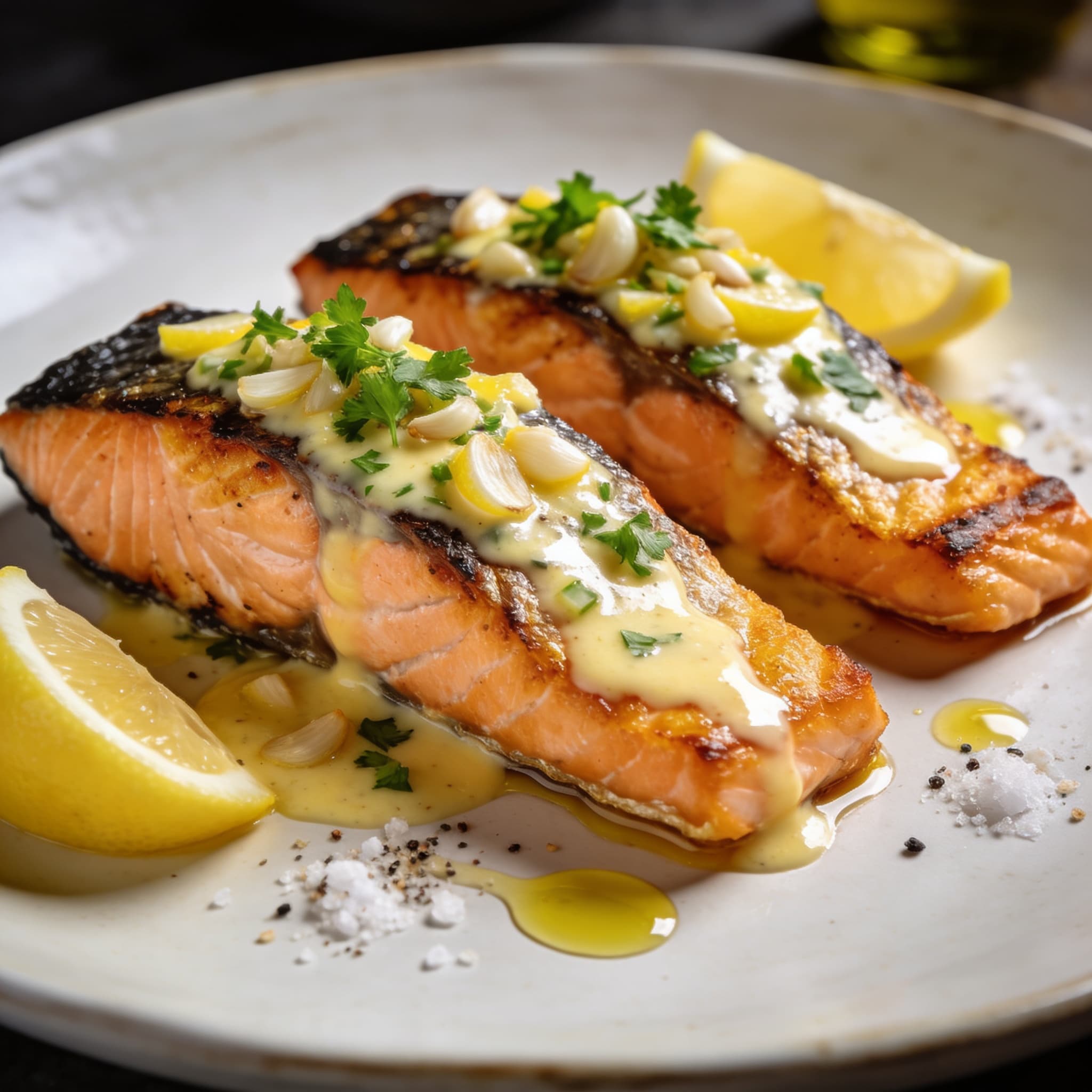 Pan-Seared Salmon with Lemon Butter