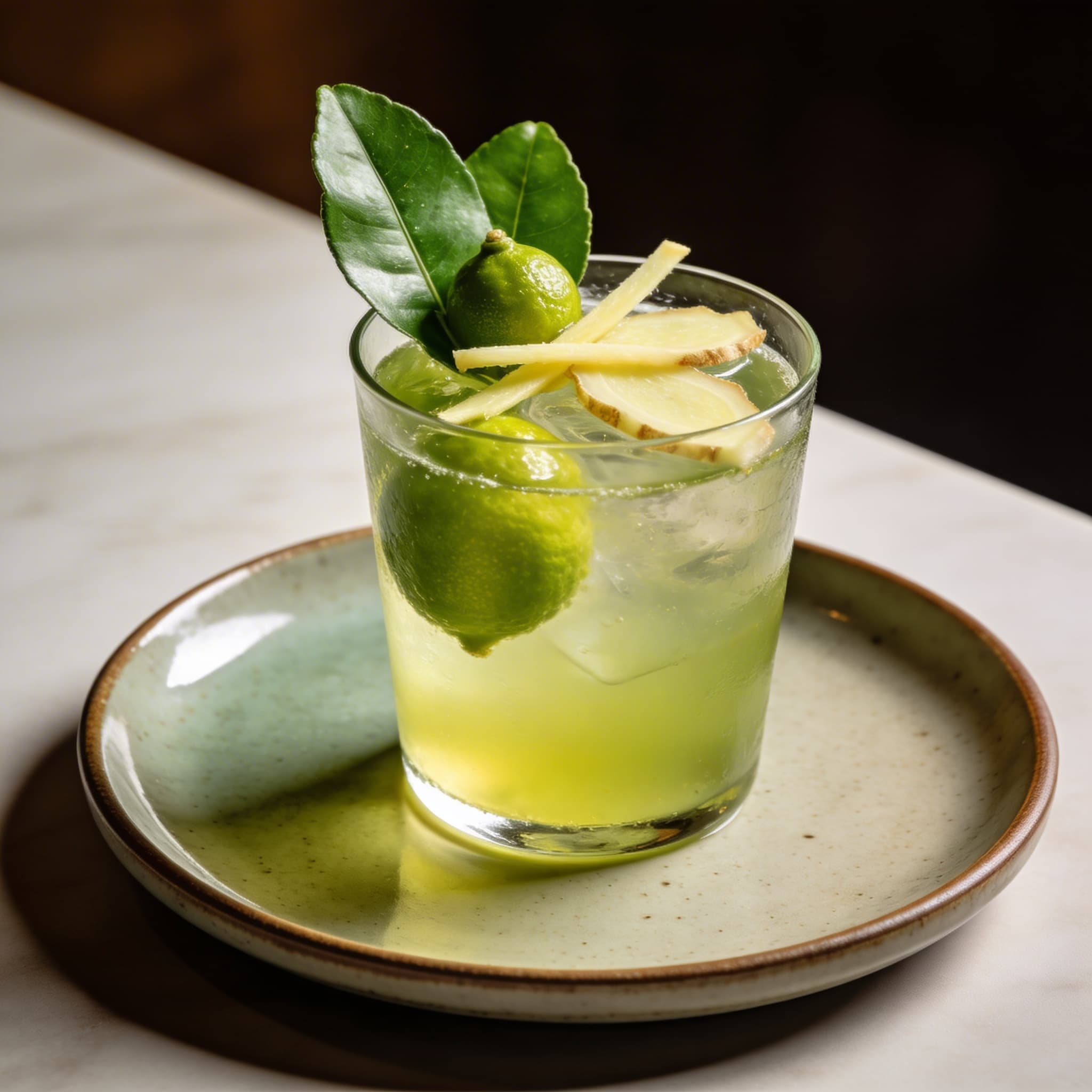 The Emerald Aromatic: Kaffir Lime & Ginger Tonic
