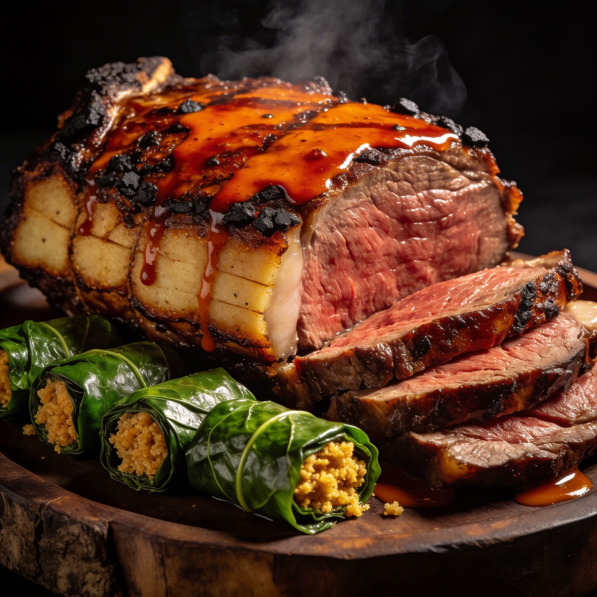 Manioc-Crusted Picanha with Balsamic-Dendê Glaze