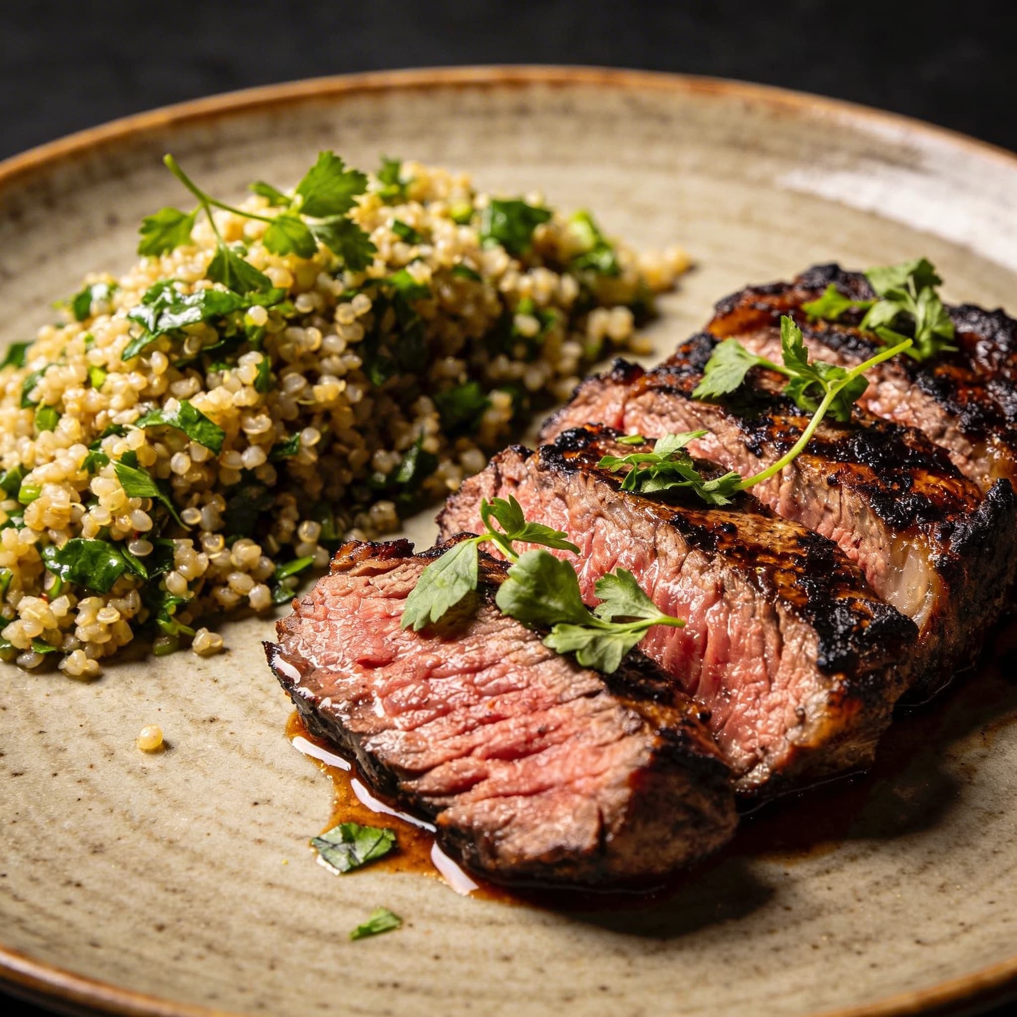 Hearth-Smoked Steak & Herb Tabbouleh Lunch