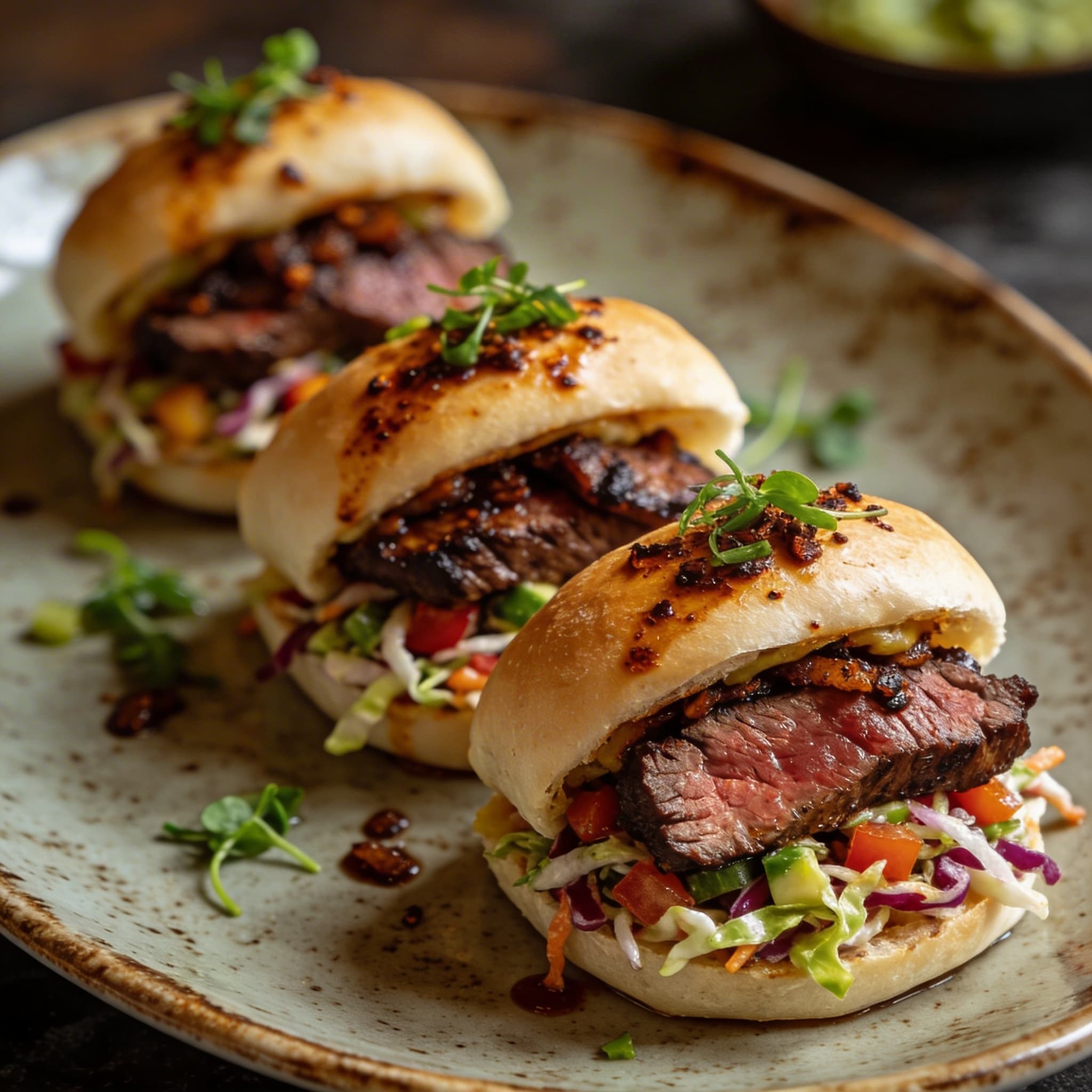 Smoked Chipotle Ribeye & Mediterranean Slaw Lunch Rolls