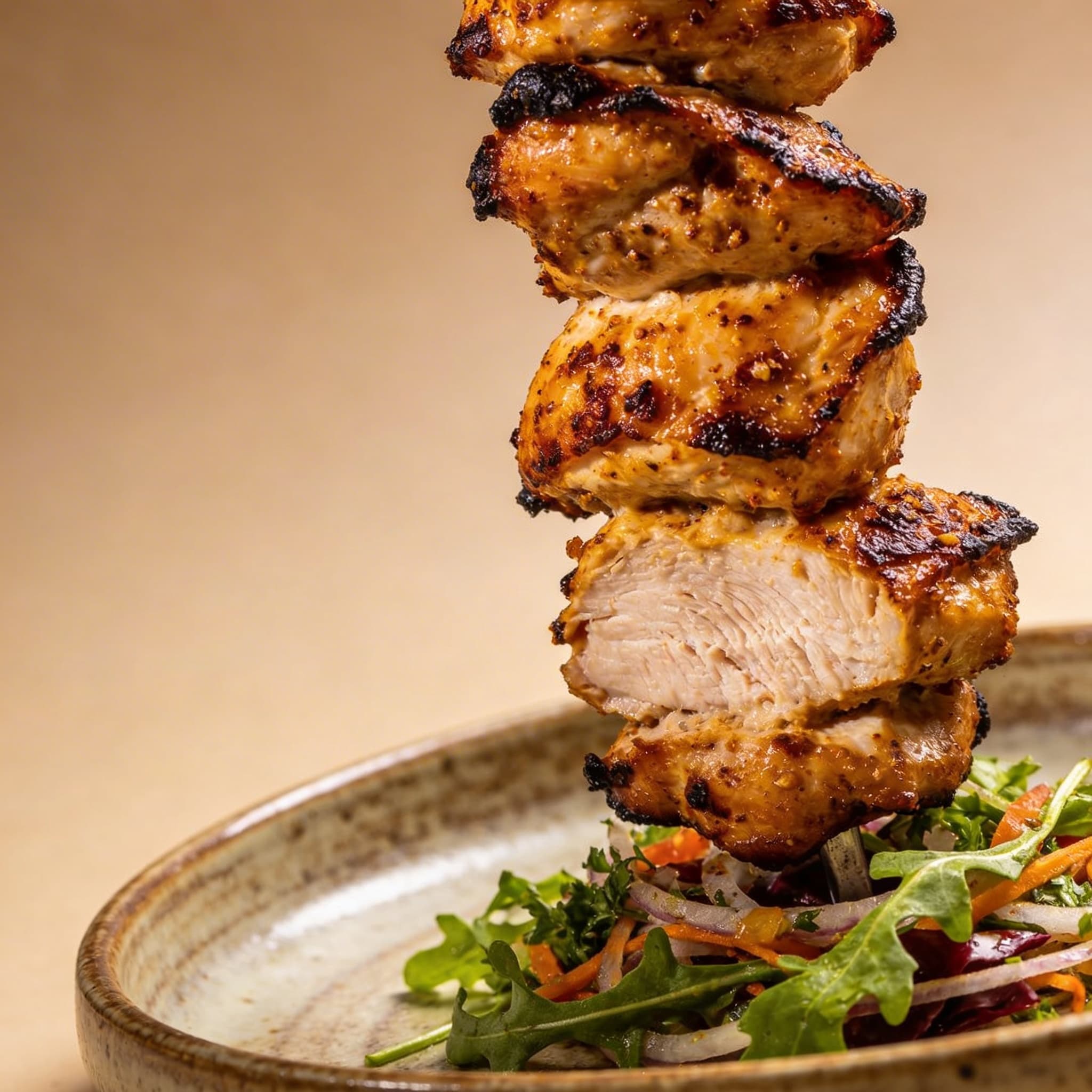 Vertical Roasted Chicken Shawarma Tower