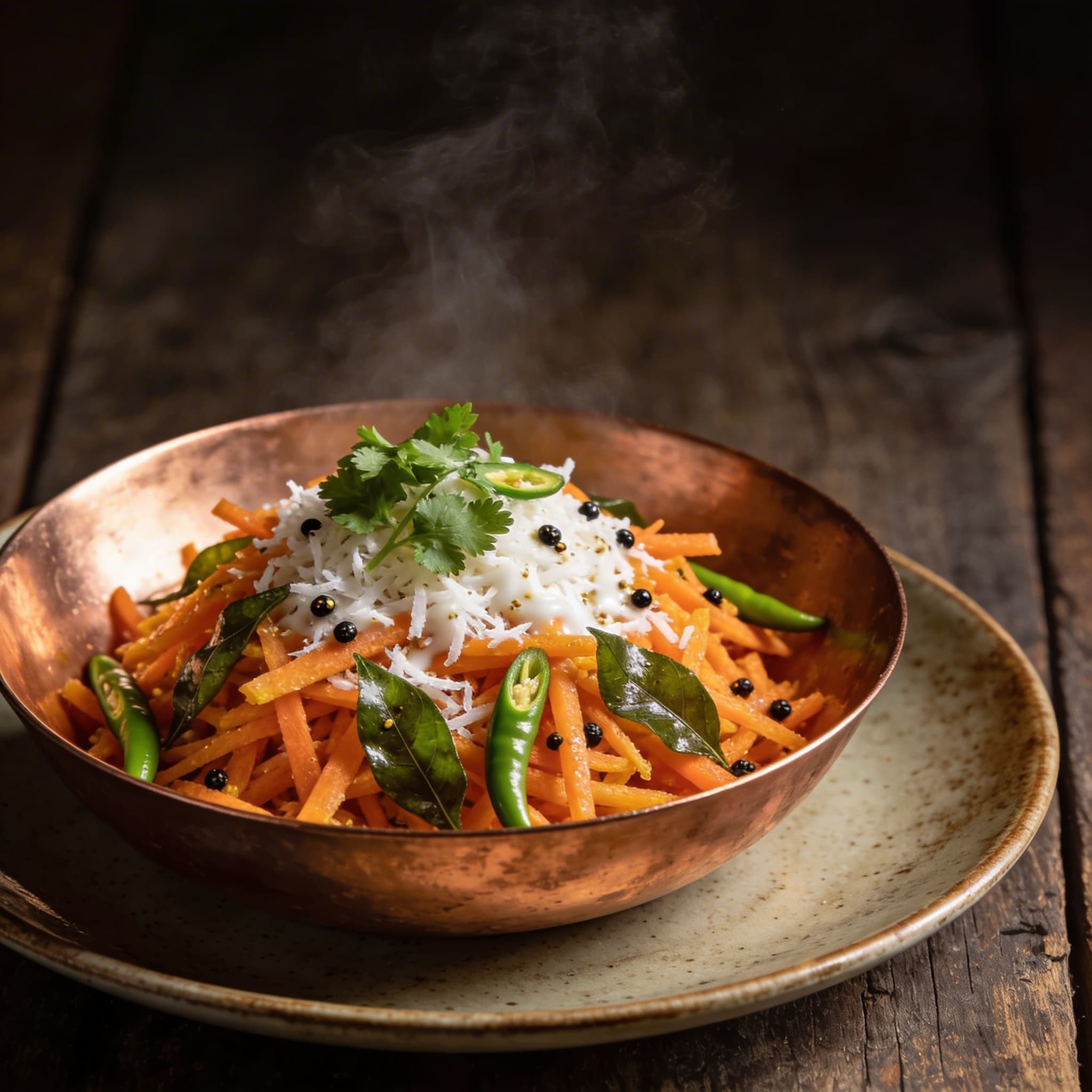 Golden Coconut & Carrot Poriyal