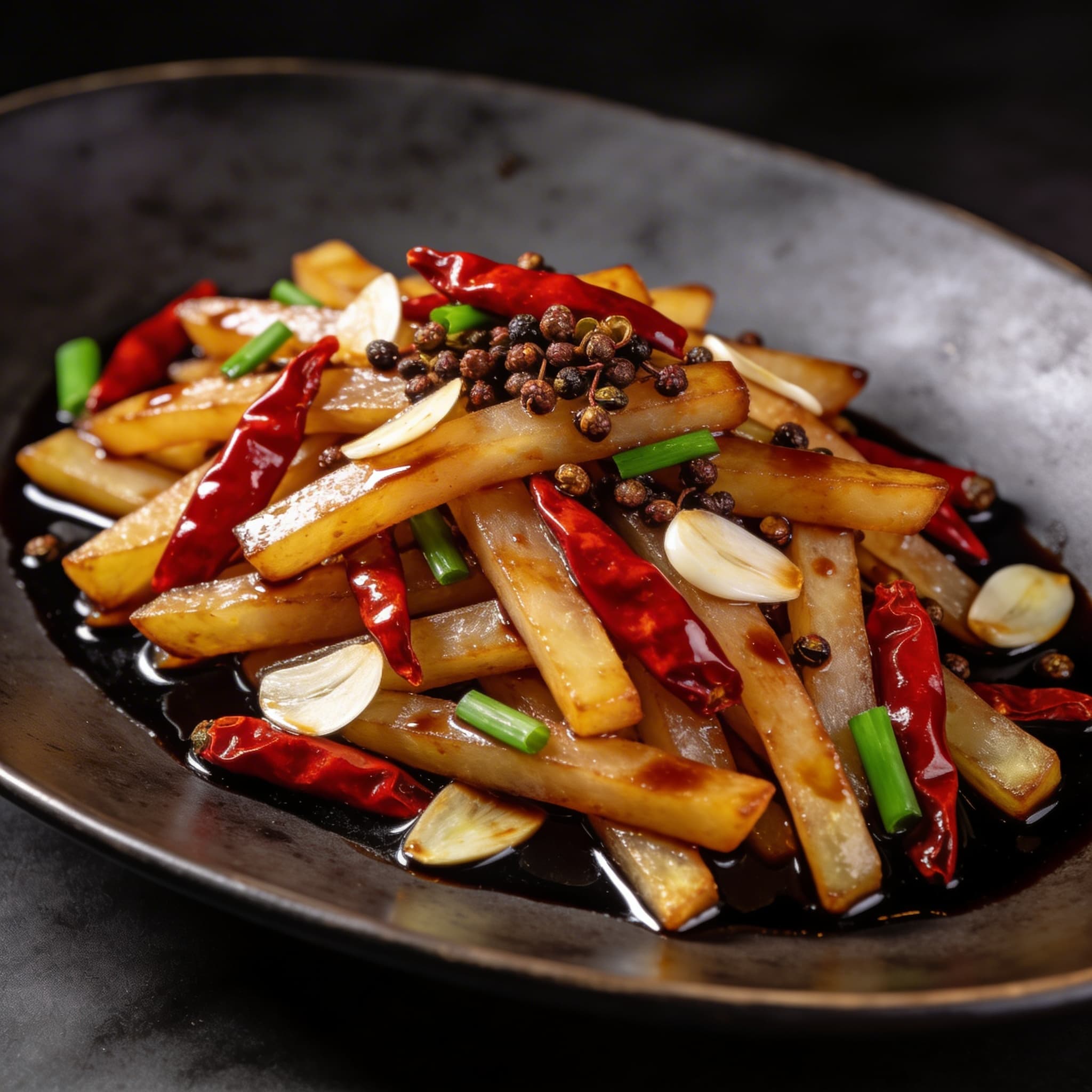 Sichuan Matchstick Potatoes (Tudou Si)