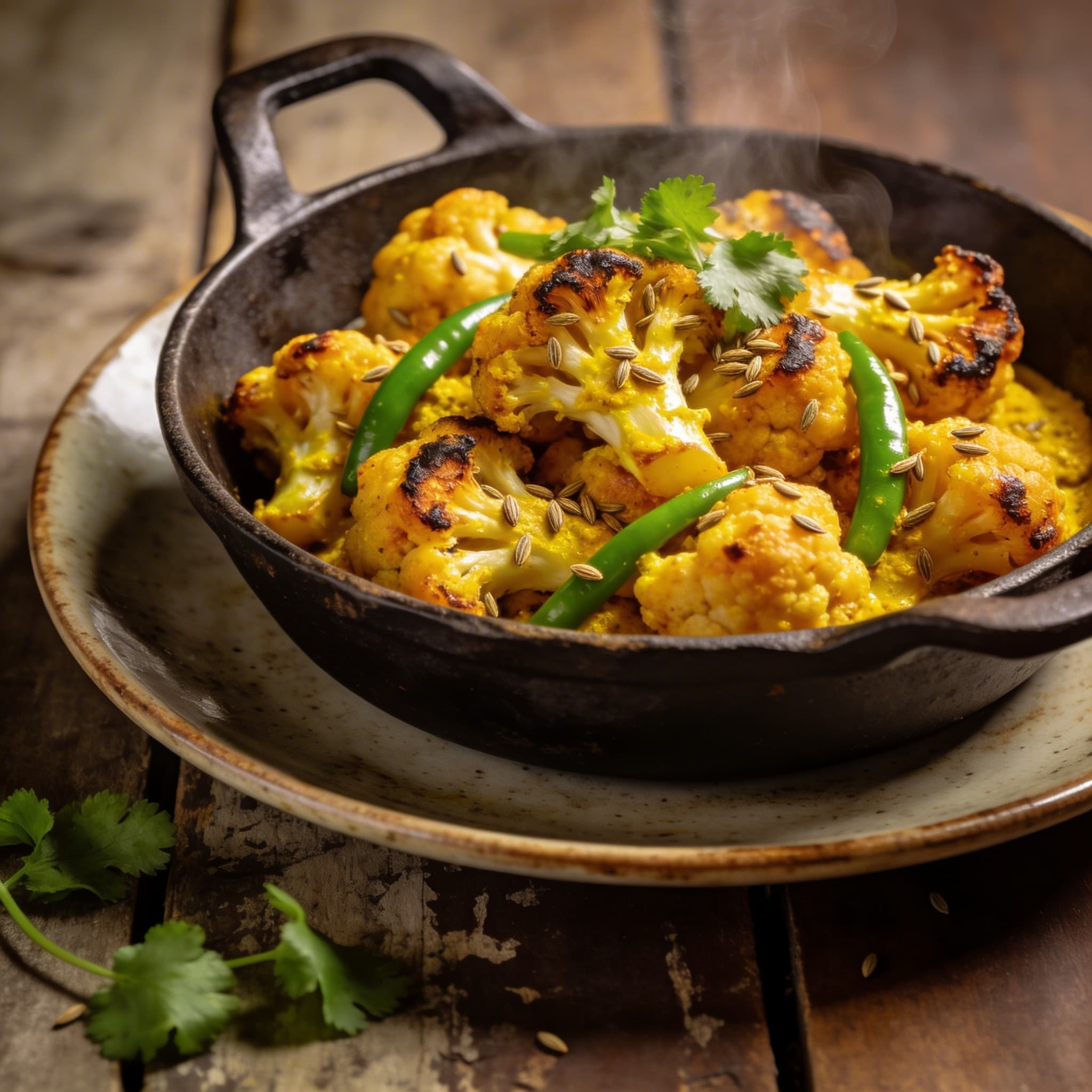 Mustard-Tempered Charred Cauliflower
