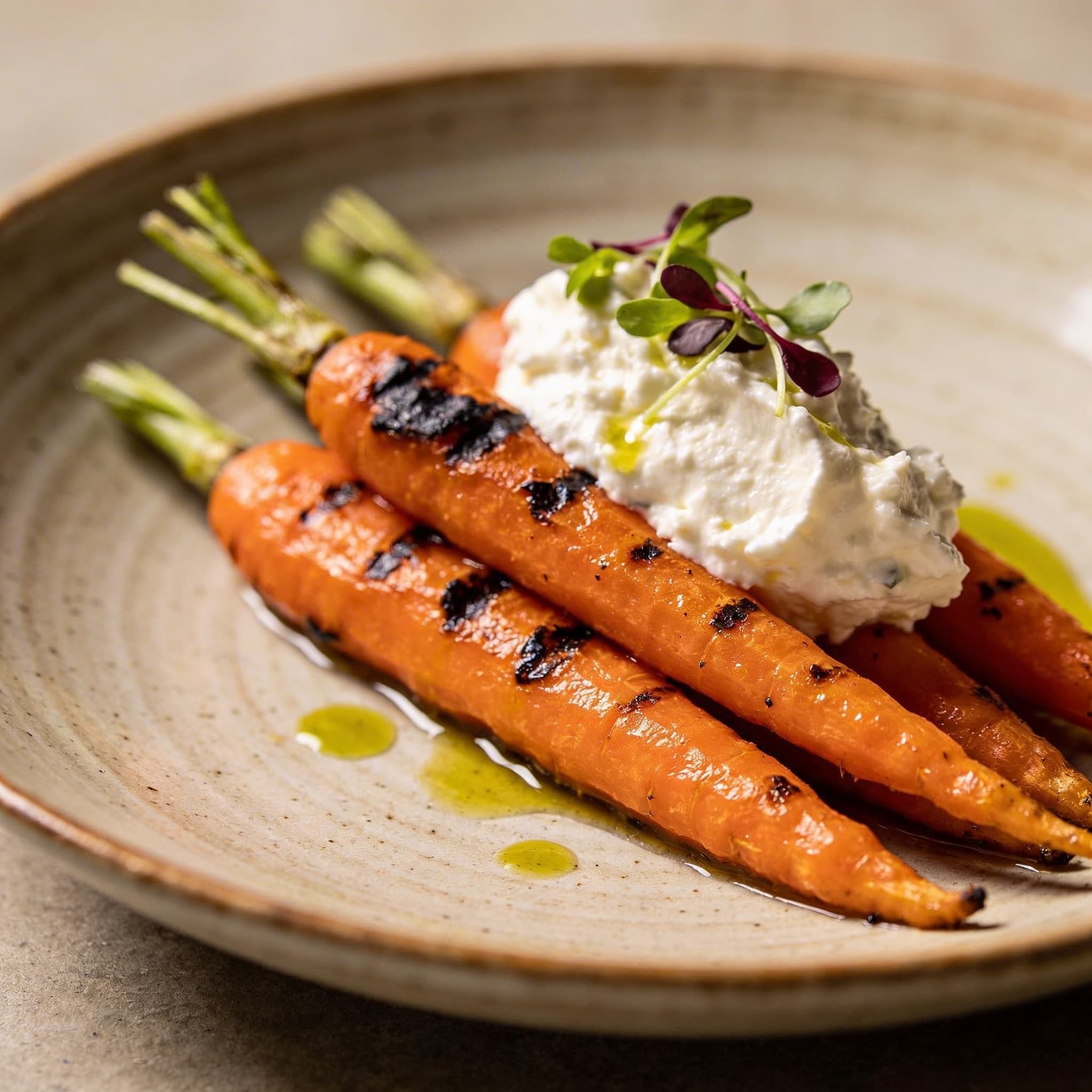 Charred Greek Carrots with Whipped Feta