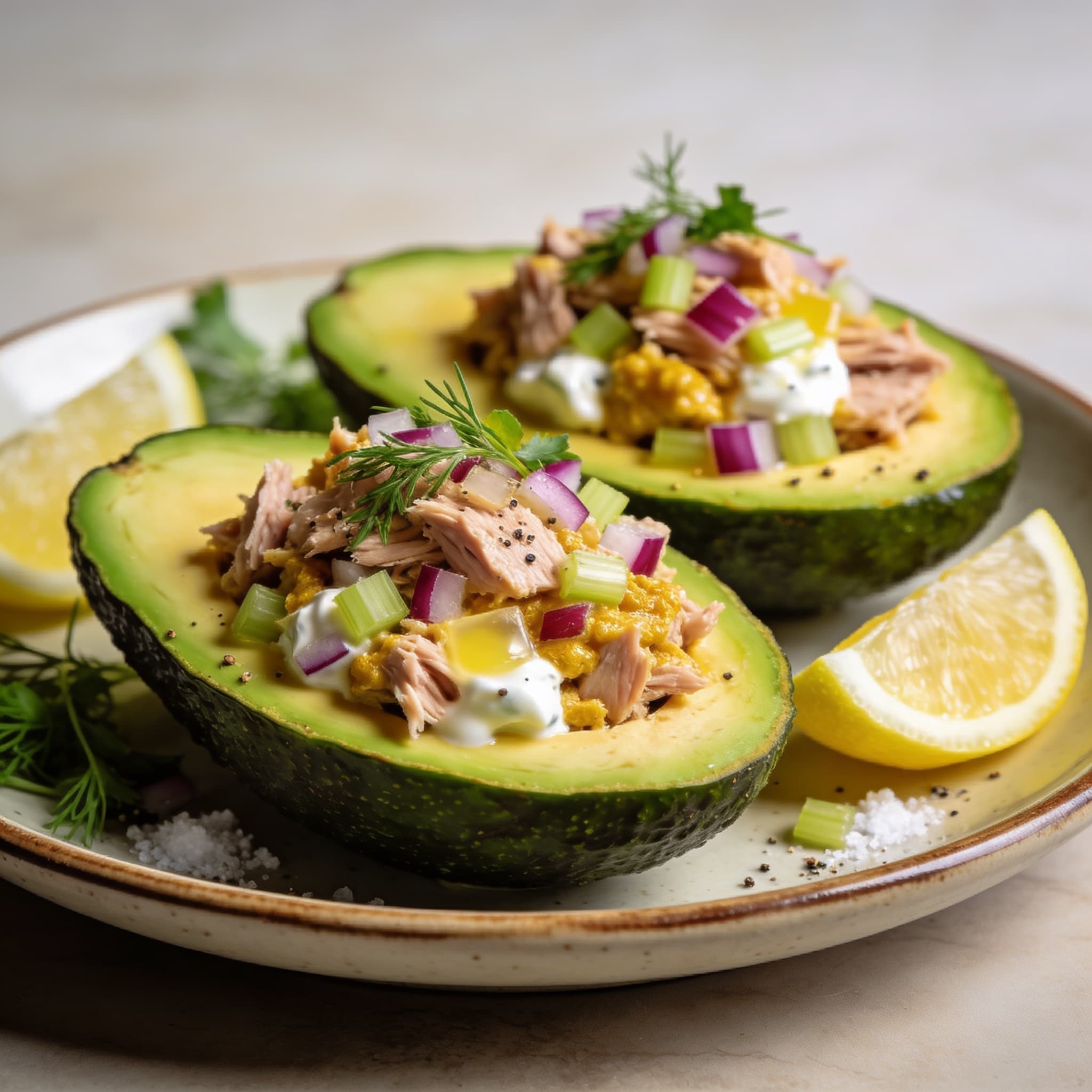 Tuna Stuffed Avocados