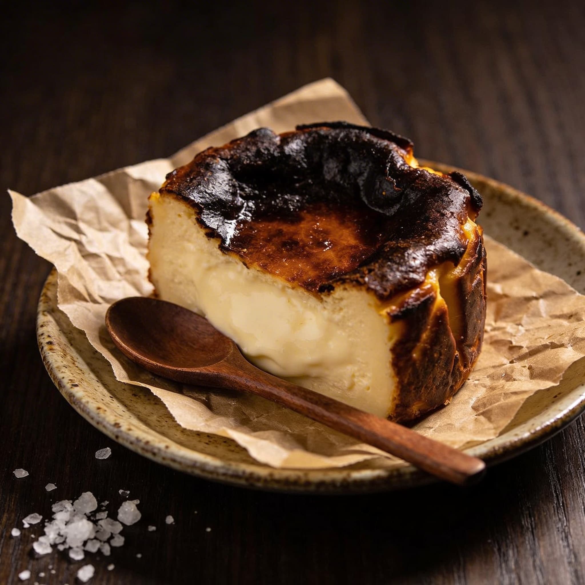 Miso-Coconut 'Burnt' Basque Cheesecake