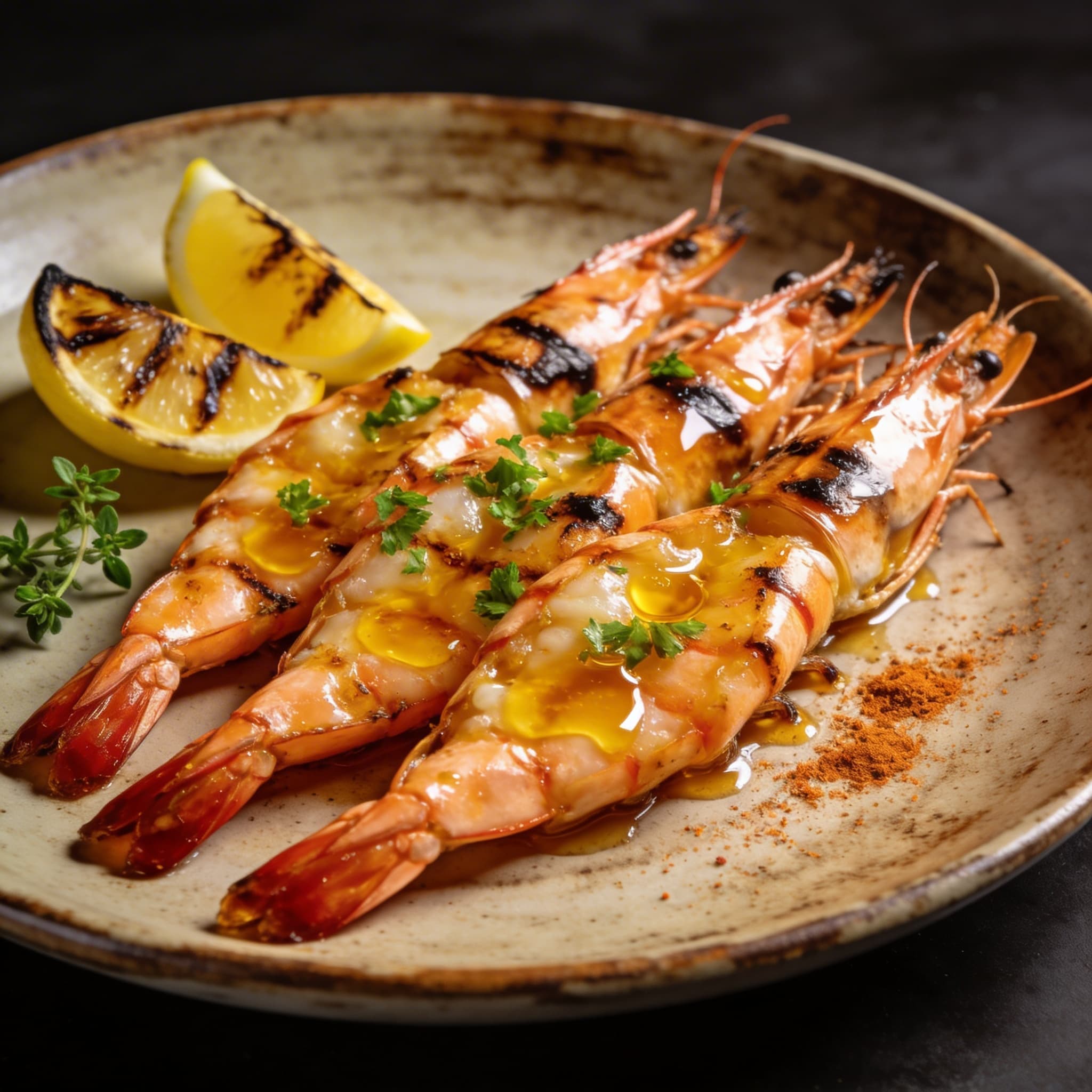 Hellenic Smoke: Ouzo-Glazed Grilled Shrimp