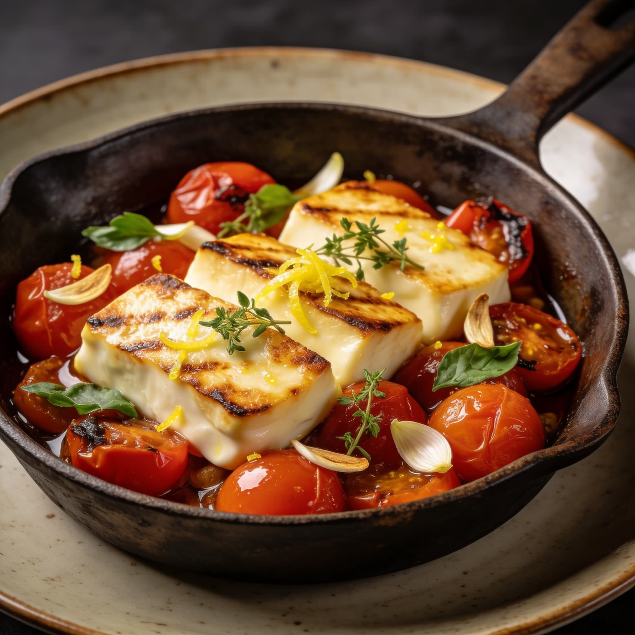 Hearth-Seared Halloumi & Blistered Tomato Side