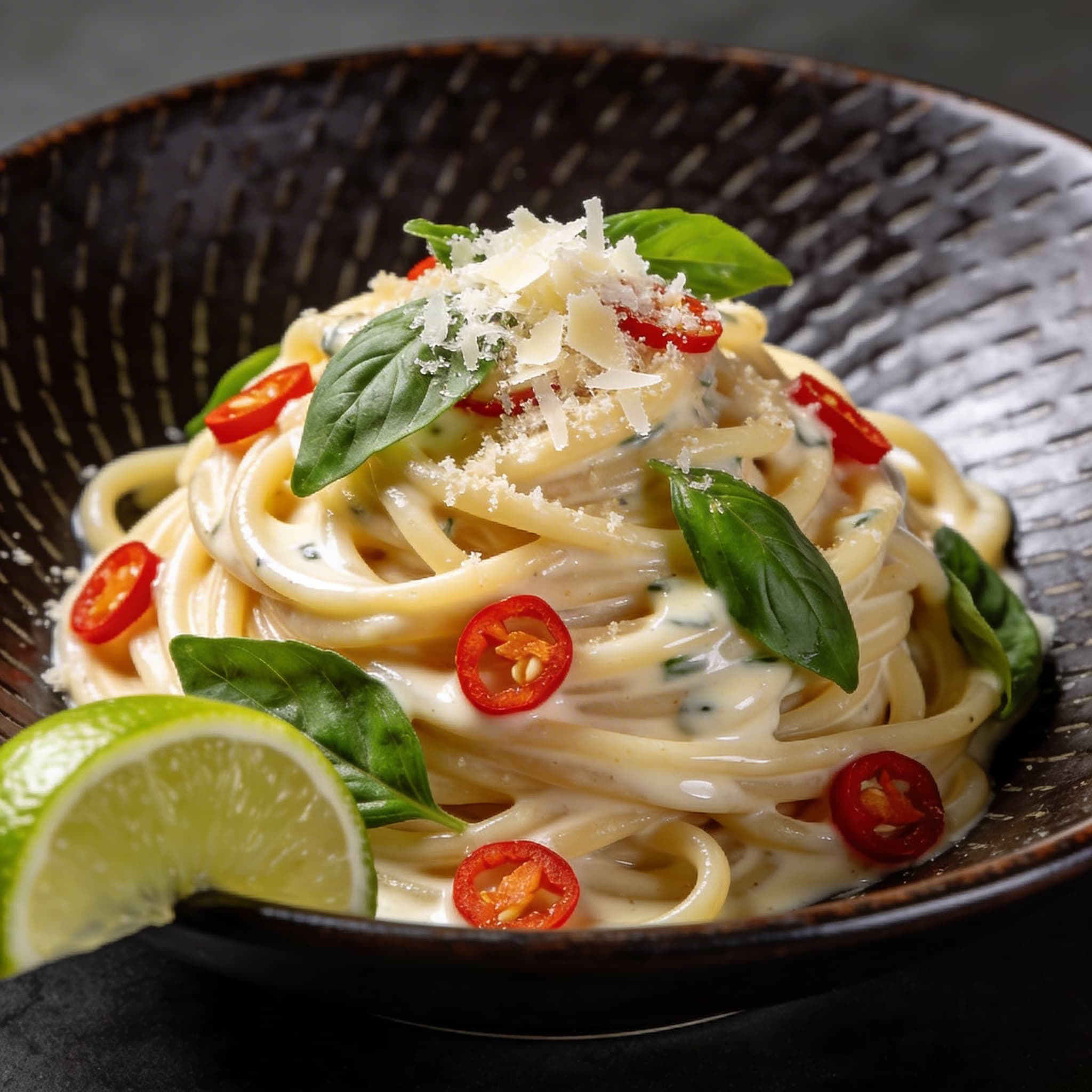 Galangal Infused Coconut Carbonara