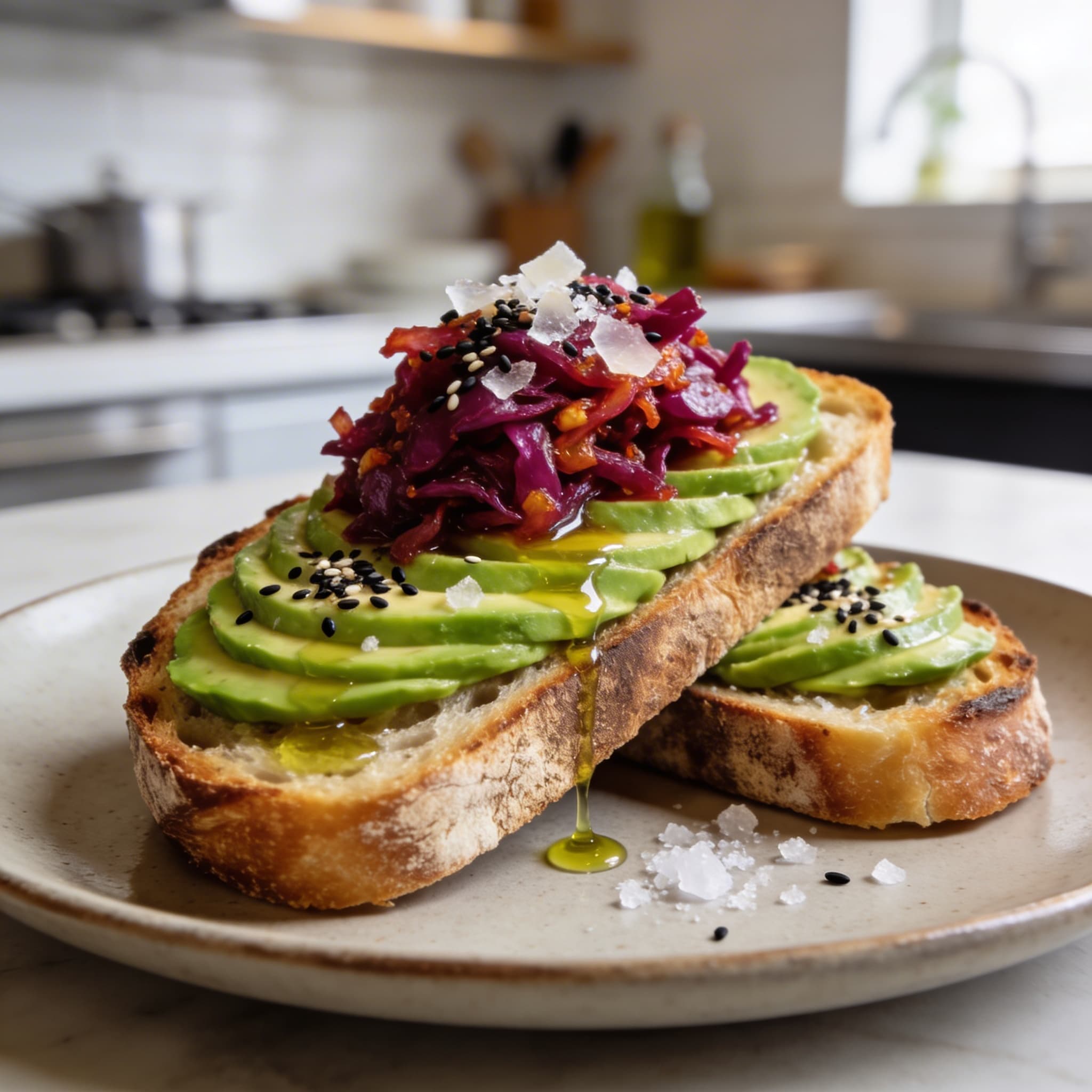 Kimchi & Avocado Sourdough Harmony