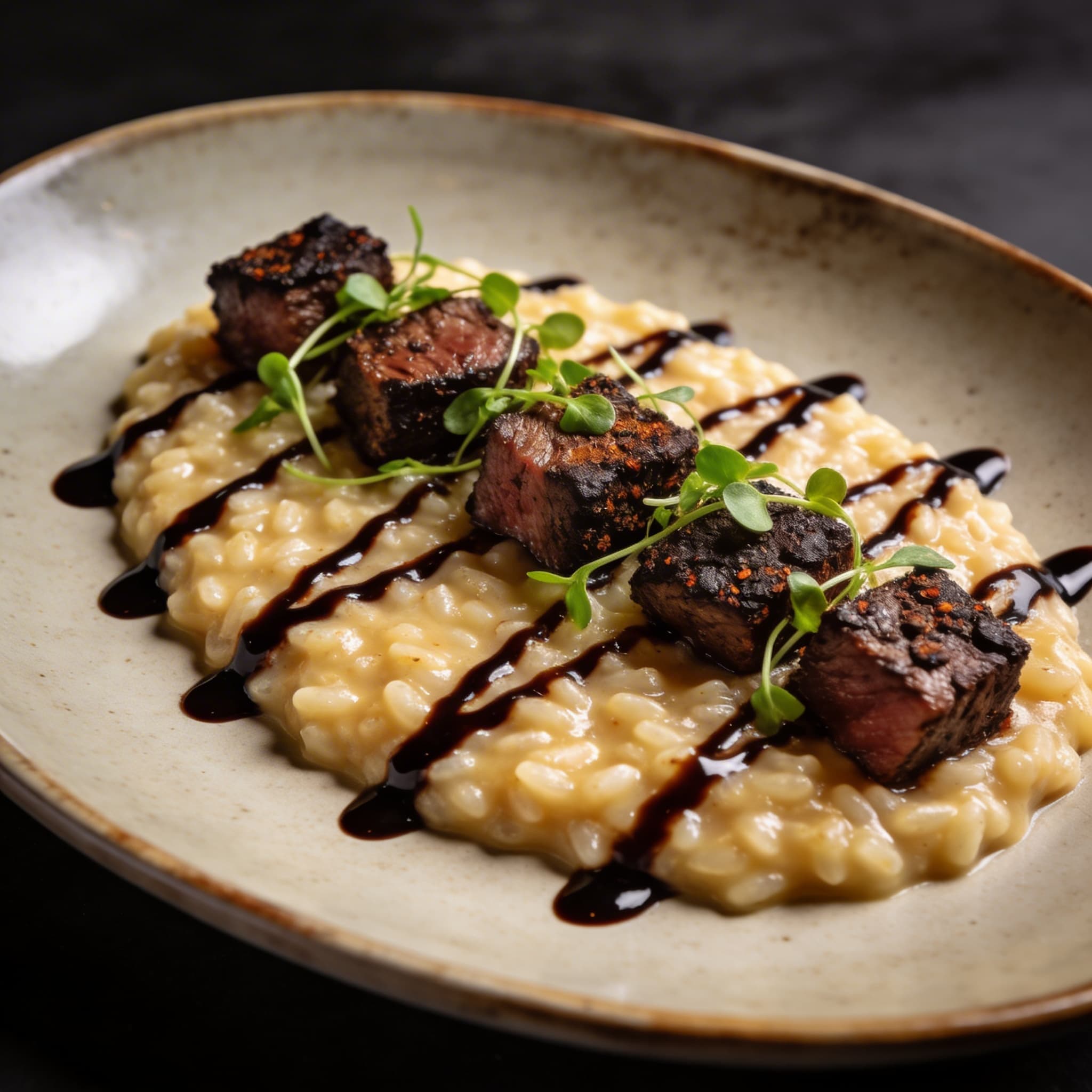 Espresso-Rubbed Beef & Velvet Risotto Harmony