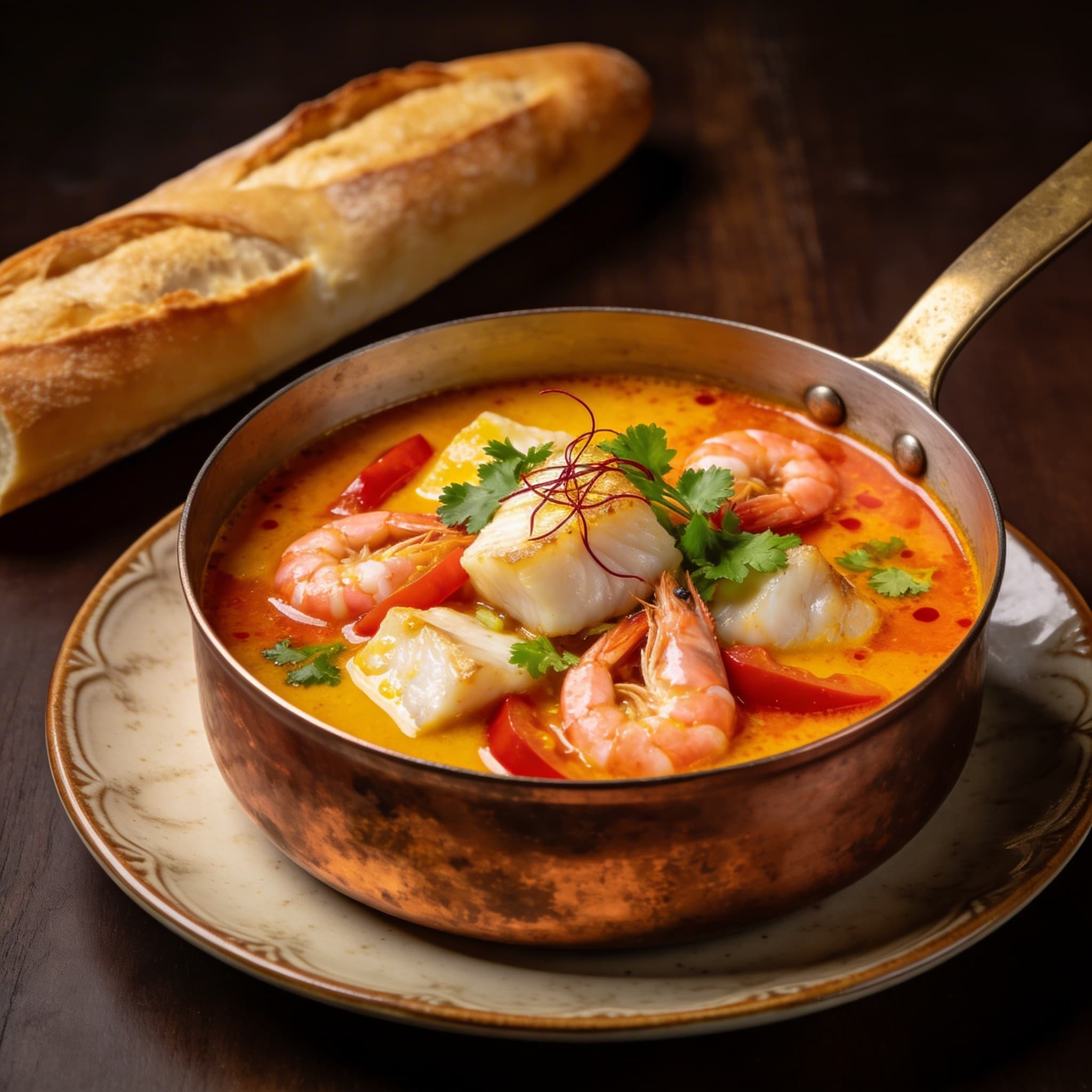 Saffron Moqueca-Bouillabaisse Fusion
