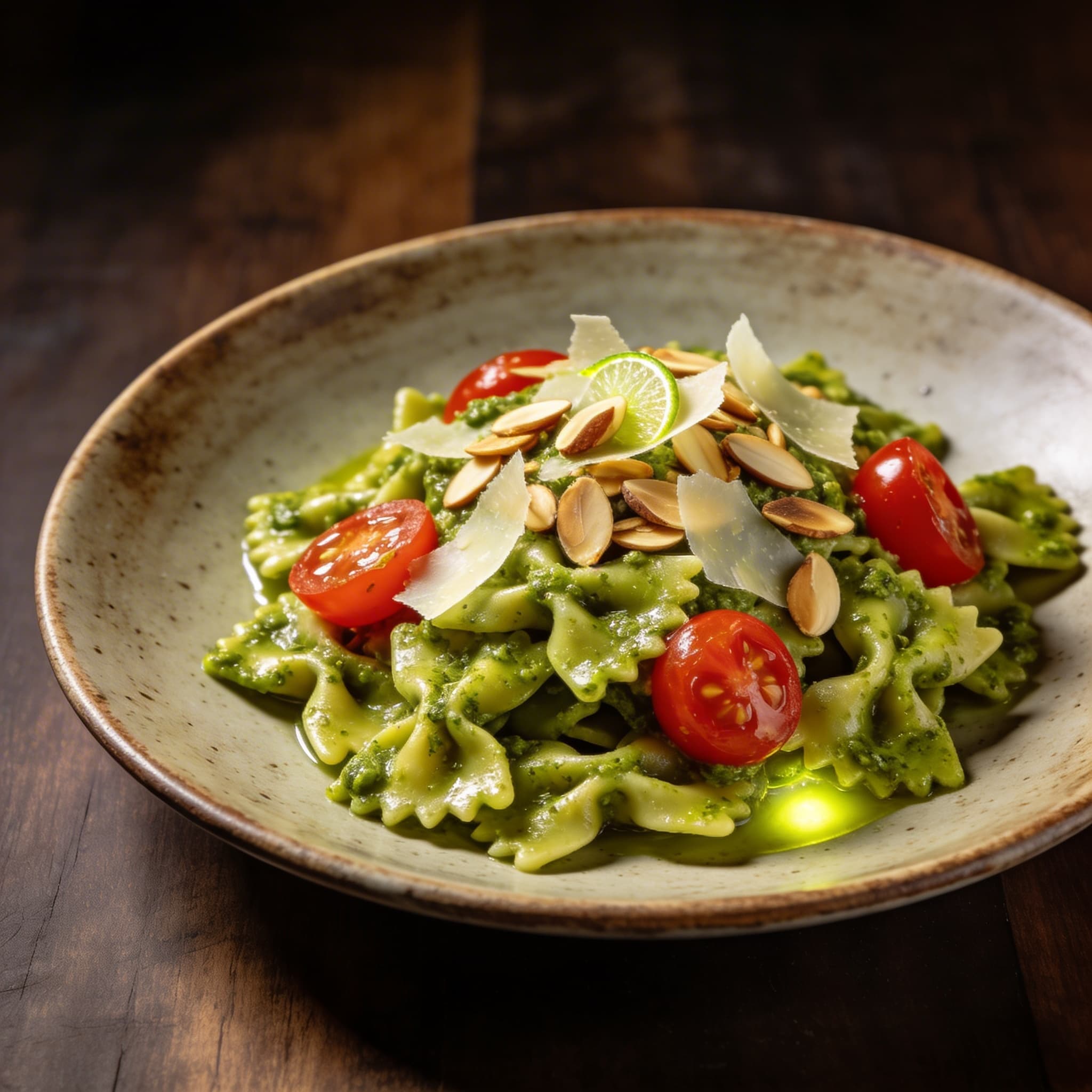 Amazonian Pesto Farfalle with Lime & Shaved Brazil Nuts