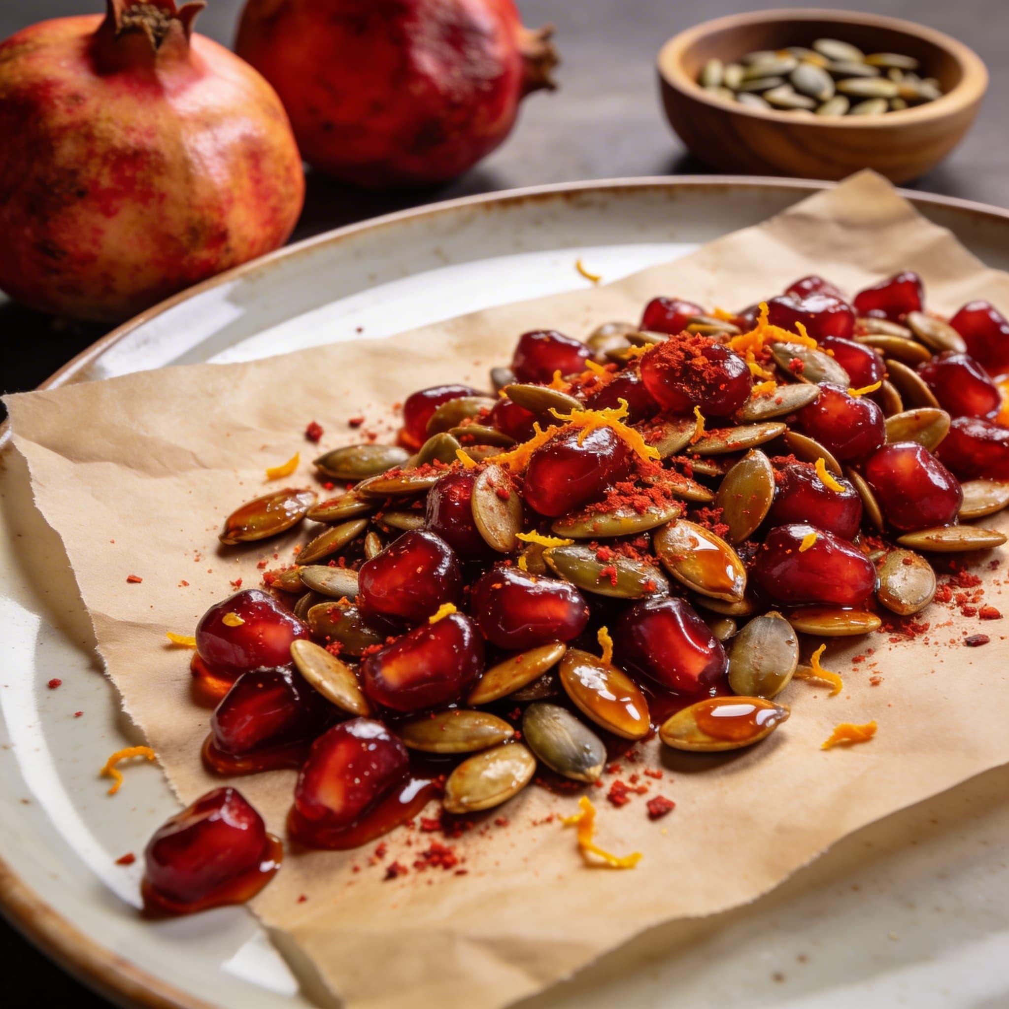 Hearth-Toasted Pomegranate & Aleppo Pumpkin Seeds