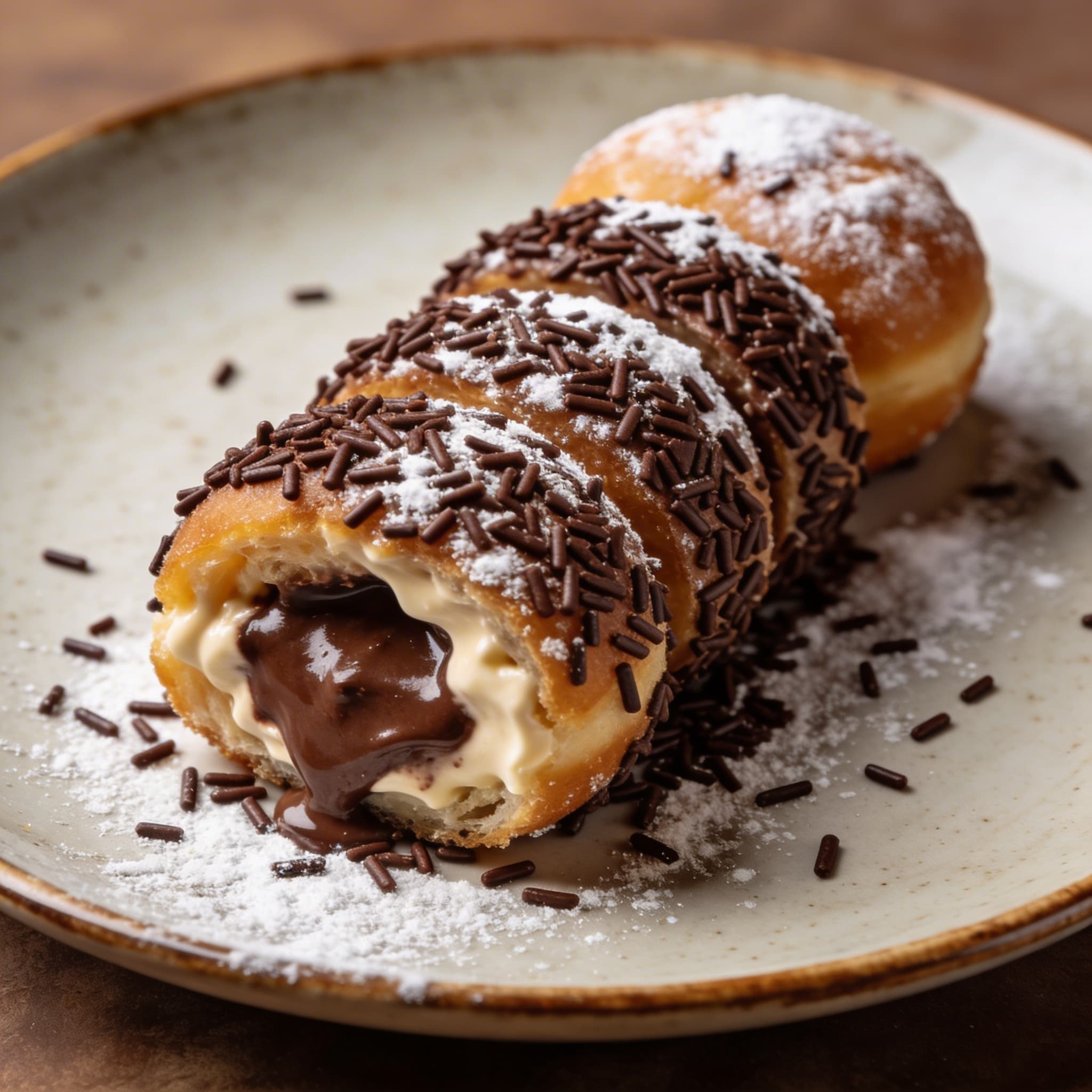 Brigadeiro-Filled Bomboloni