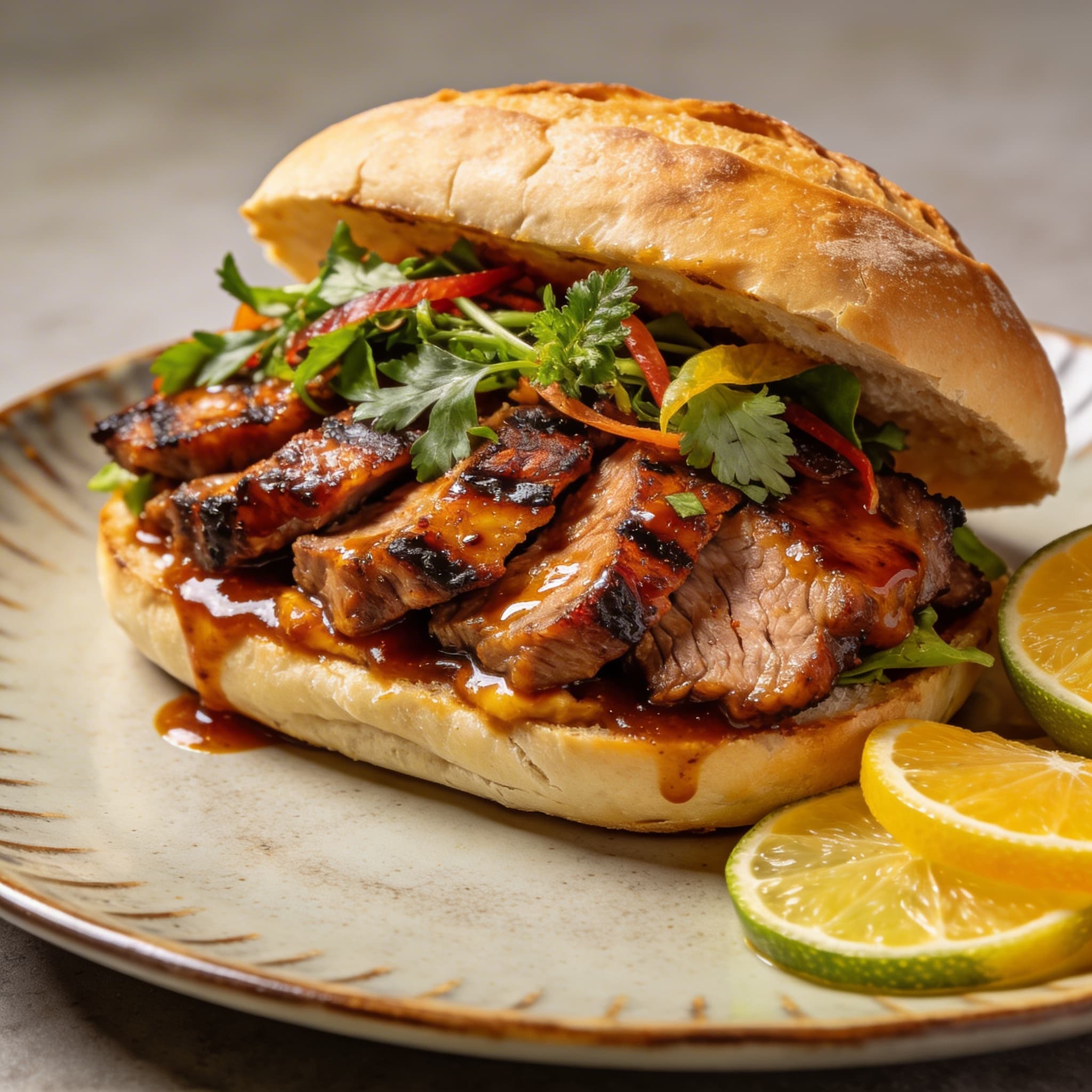 Hearth-Seared Mojo Pork Torta