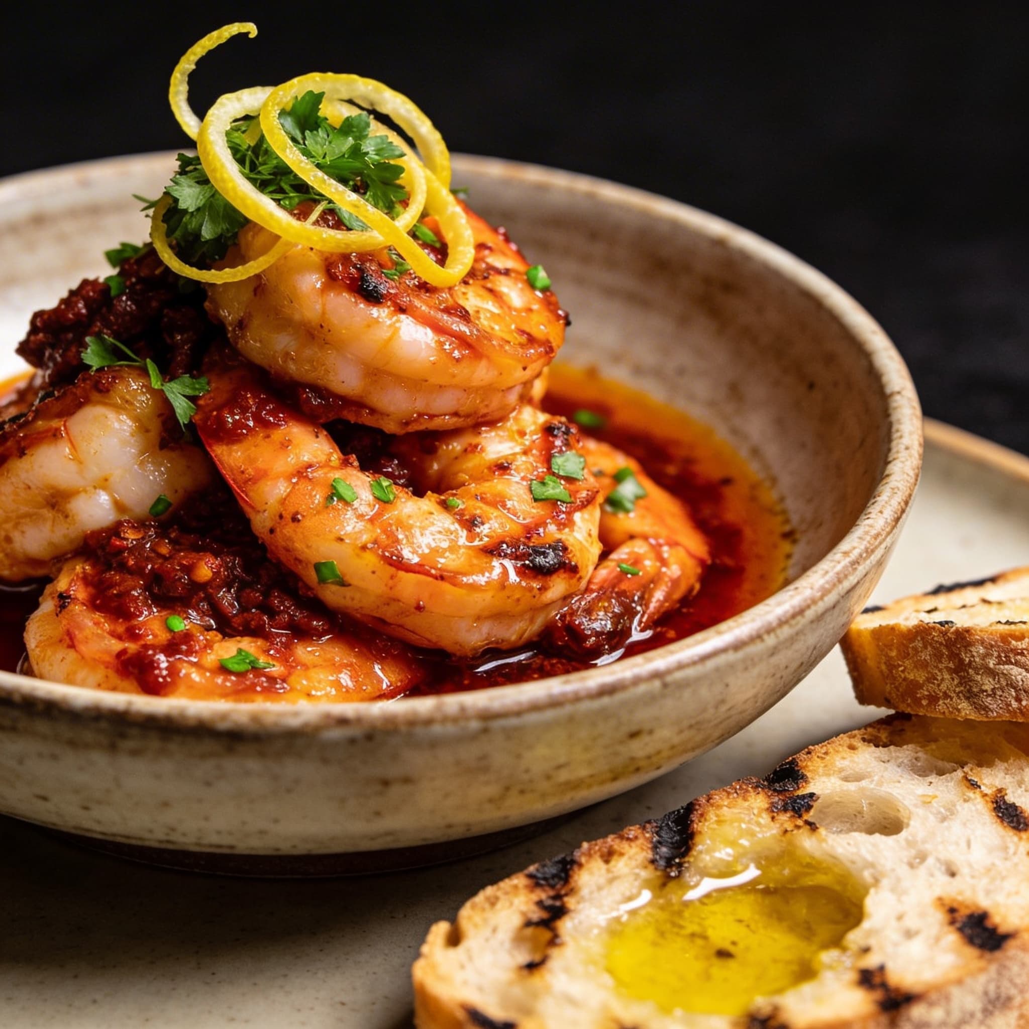Fiery 'Nduja & Lemon Butter Shrimp