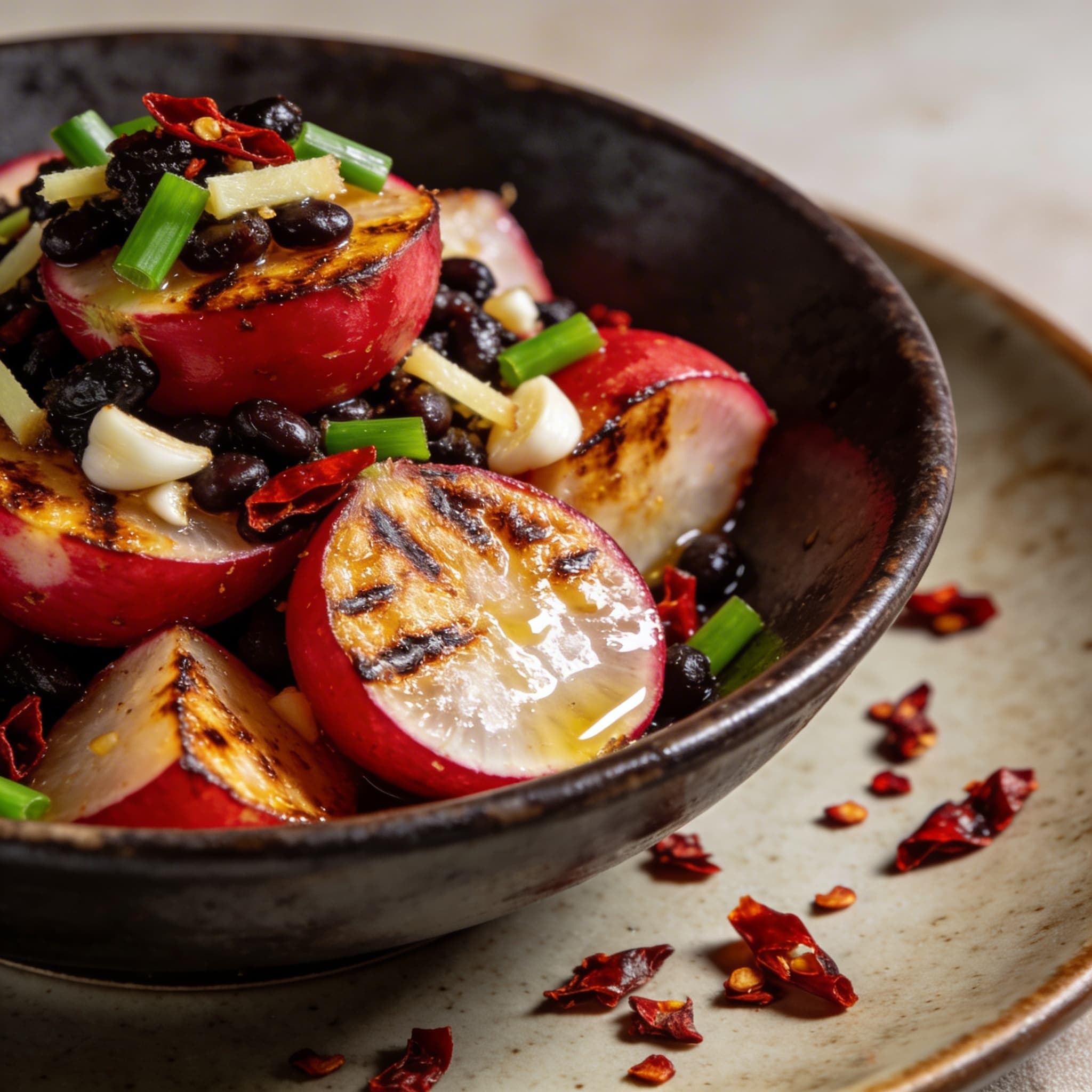 Wok-Seared Radishes with Fermented Black Bean Essence