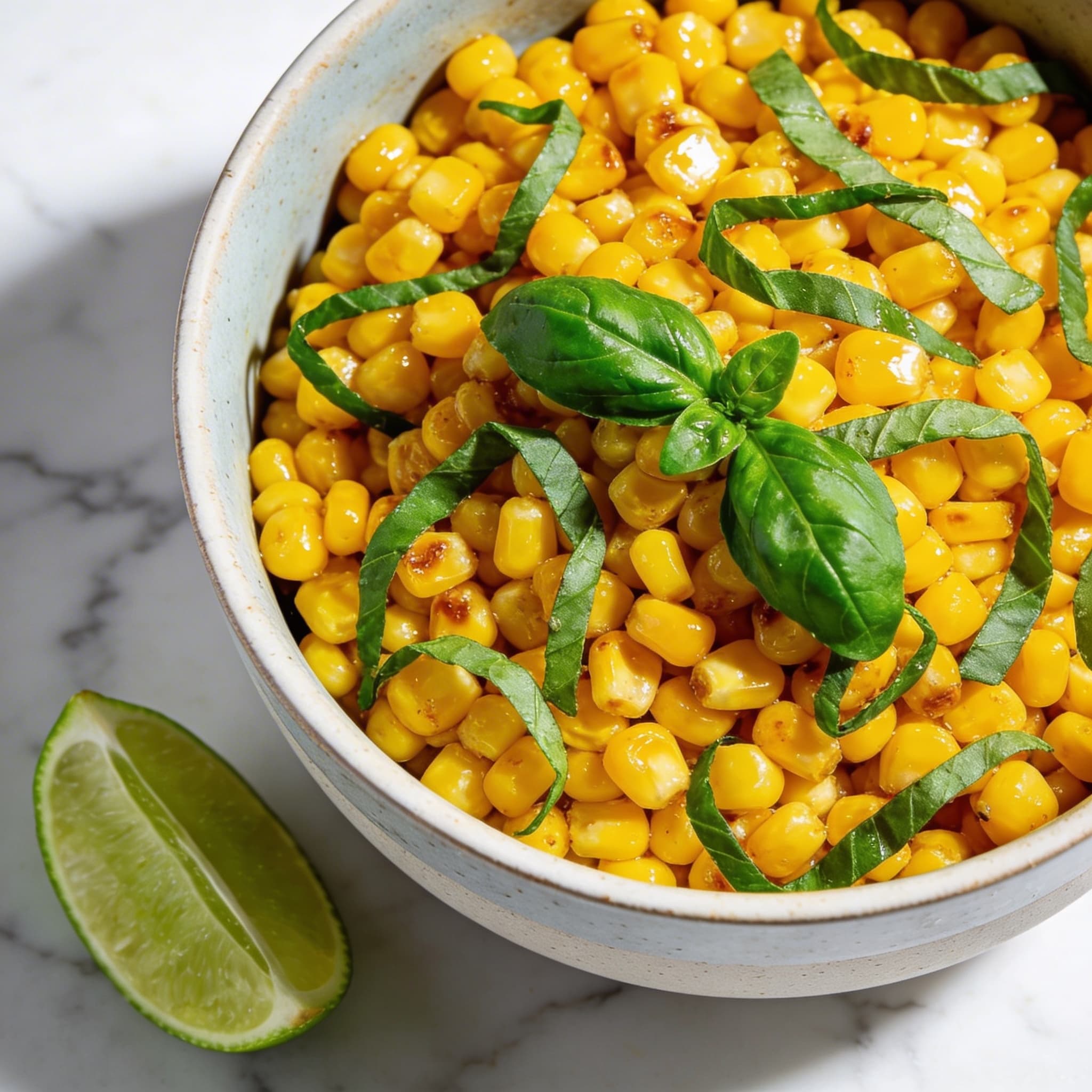 Sweet Basil Butter Corn