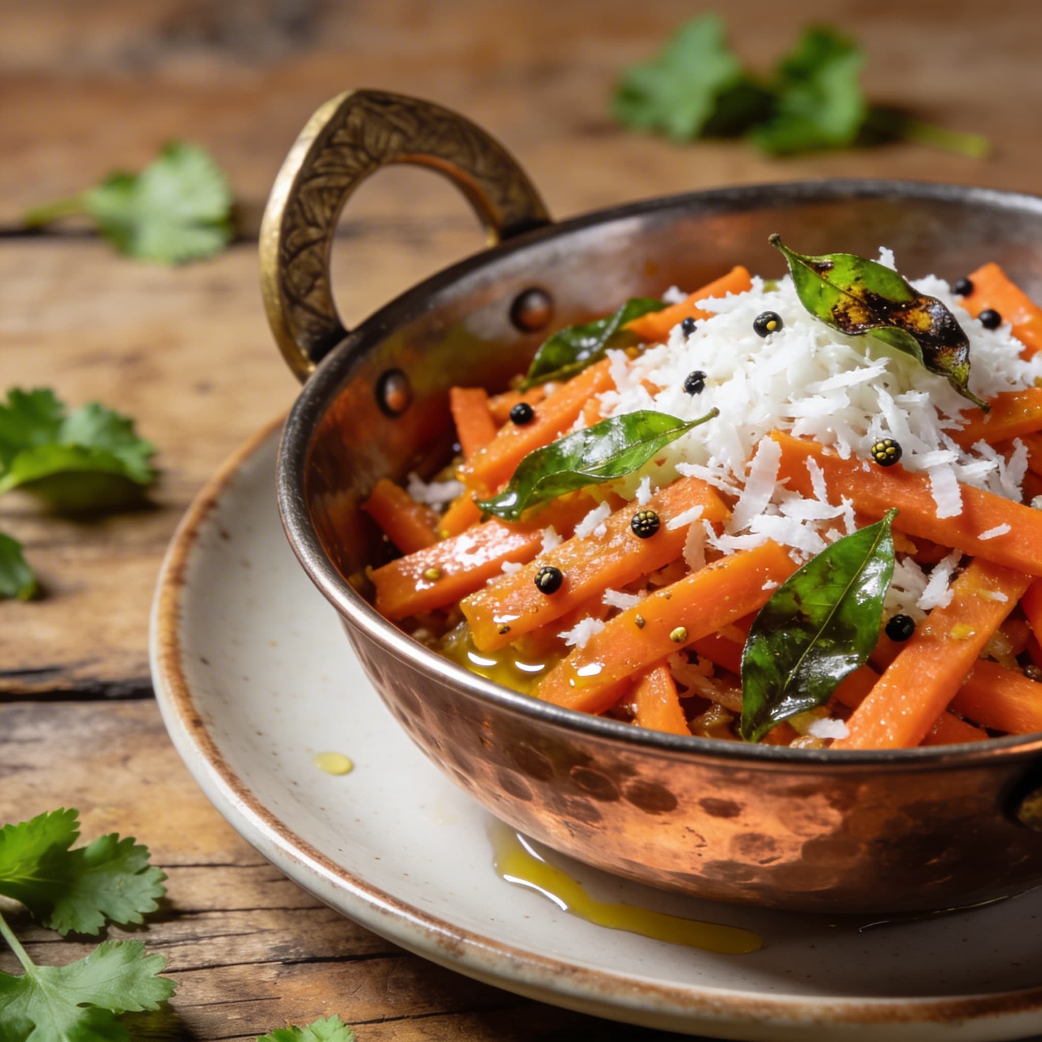 Tempered Coconut & Carrot Thoran