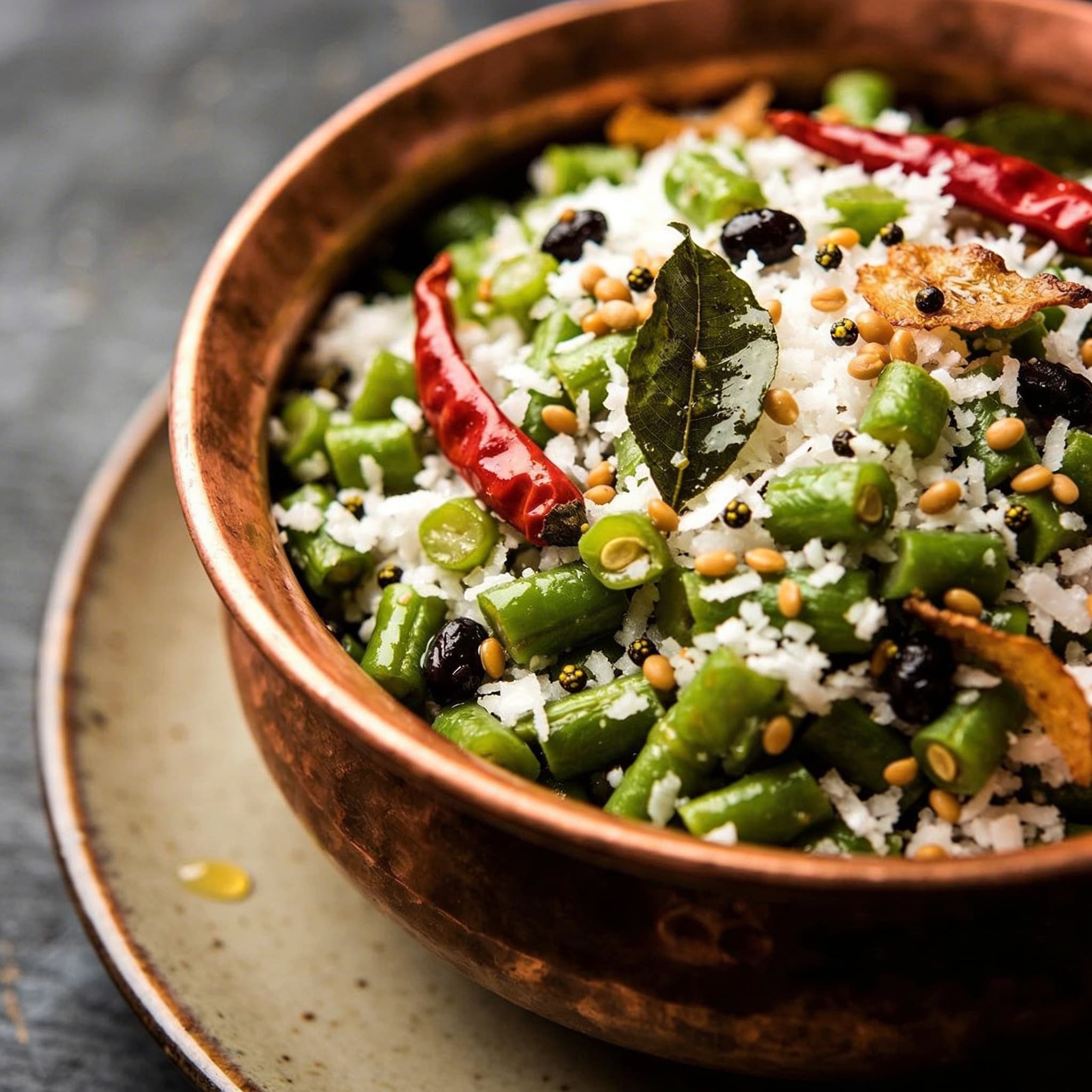 Coconut-Tempered Green Bean Poriyal