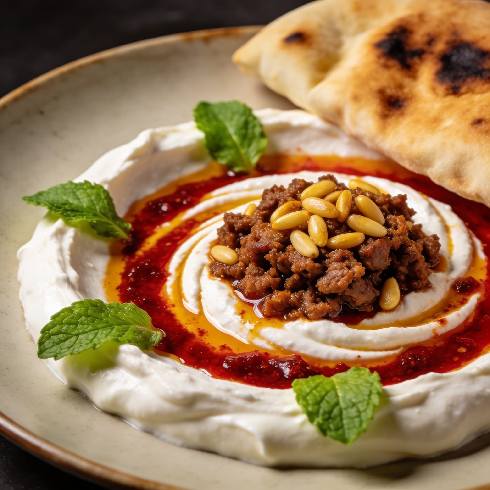 Sizzling Maras Lamb & Labneh Appetizer