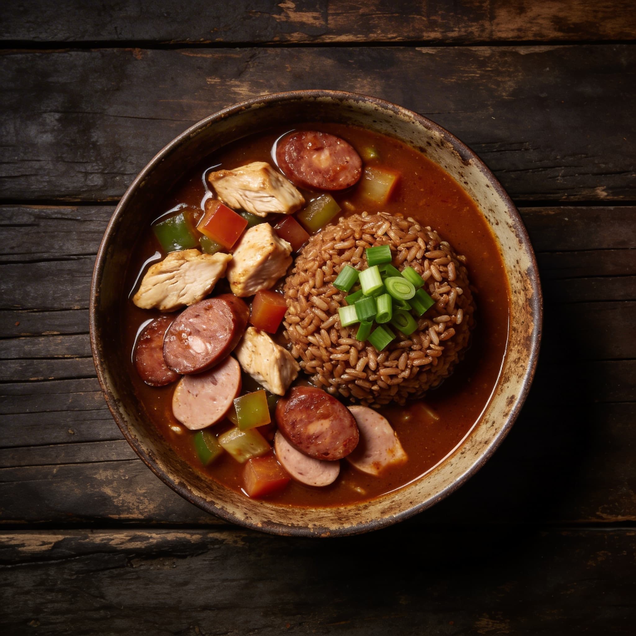 Lean Chicken & Turkey Sausage Gumbo