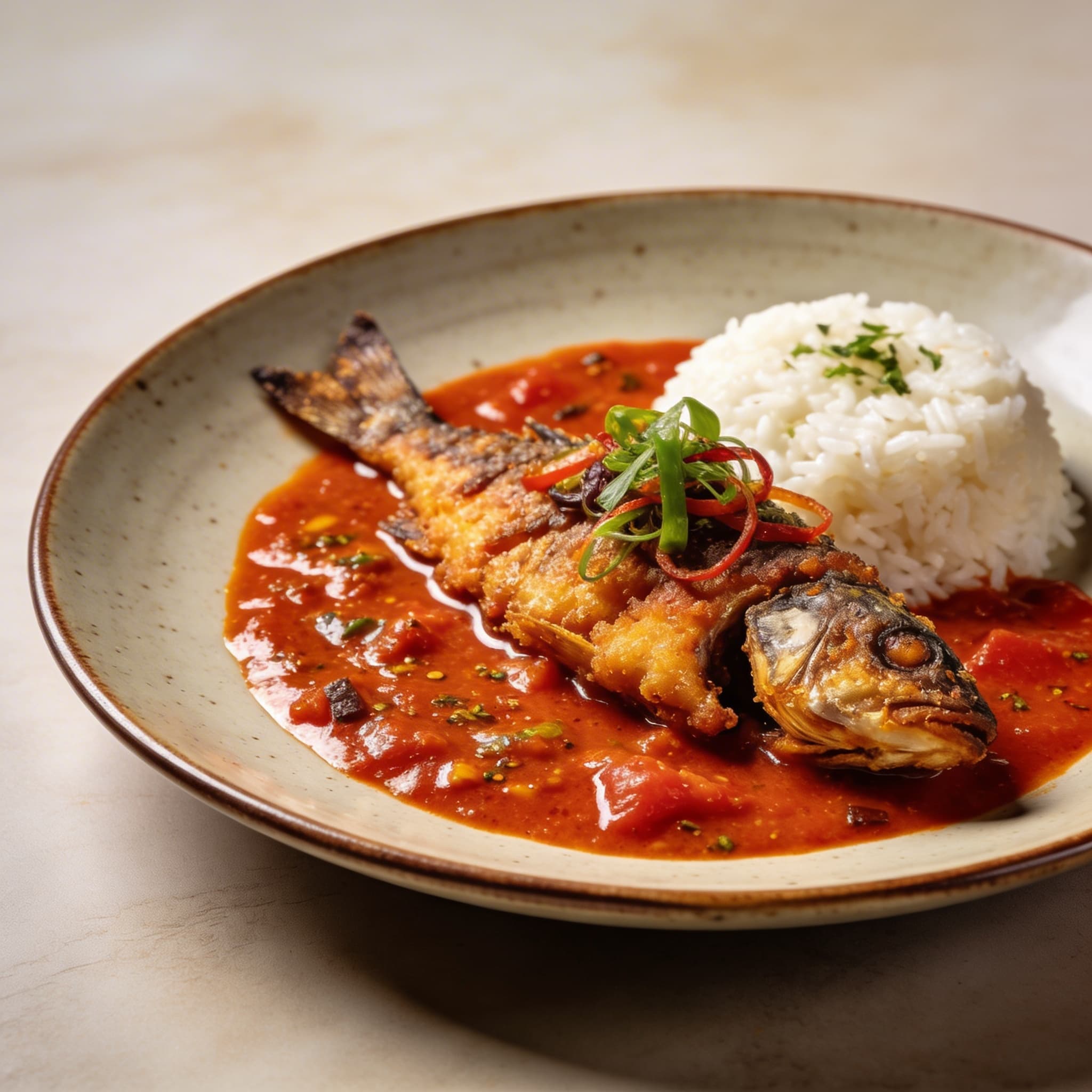 Liberian Fish Gravy with Rice
