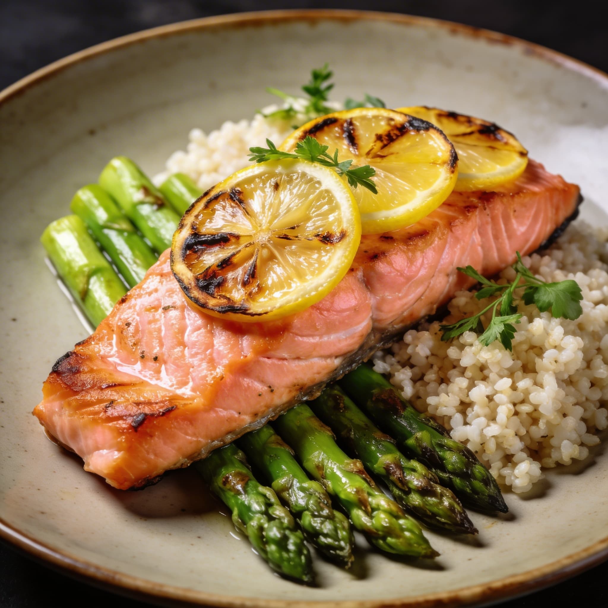 Clean Lemon Salmon & Quinoa Plate
