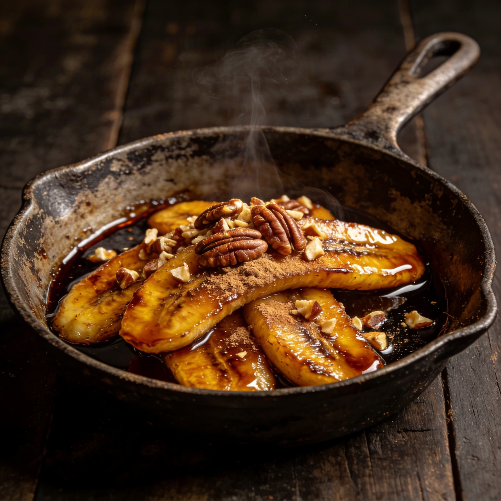 Bourbon-Glazed Caramelized Plantains