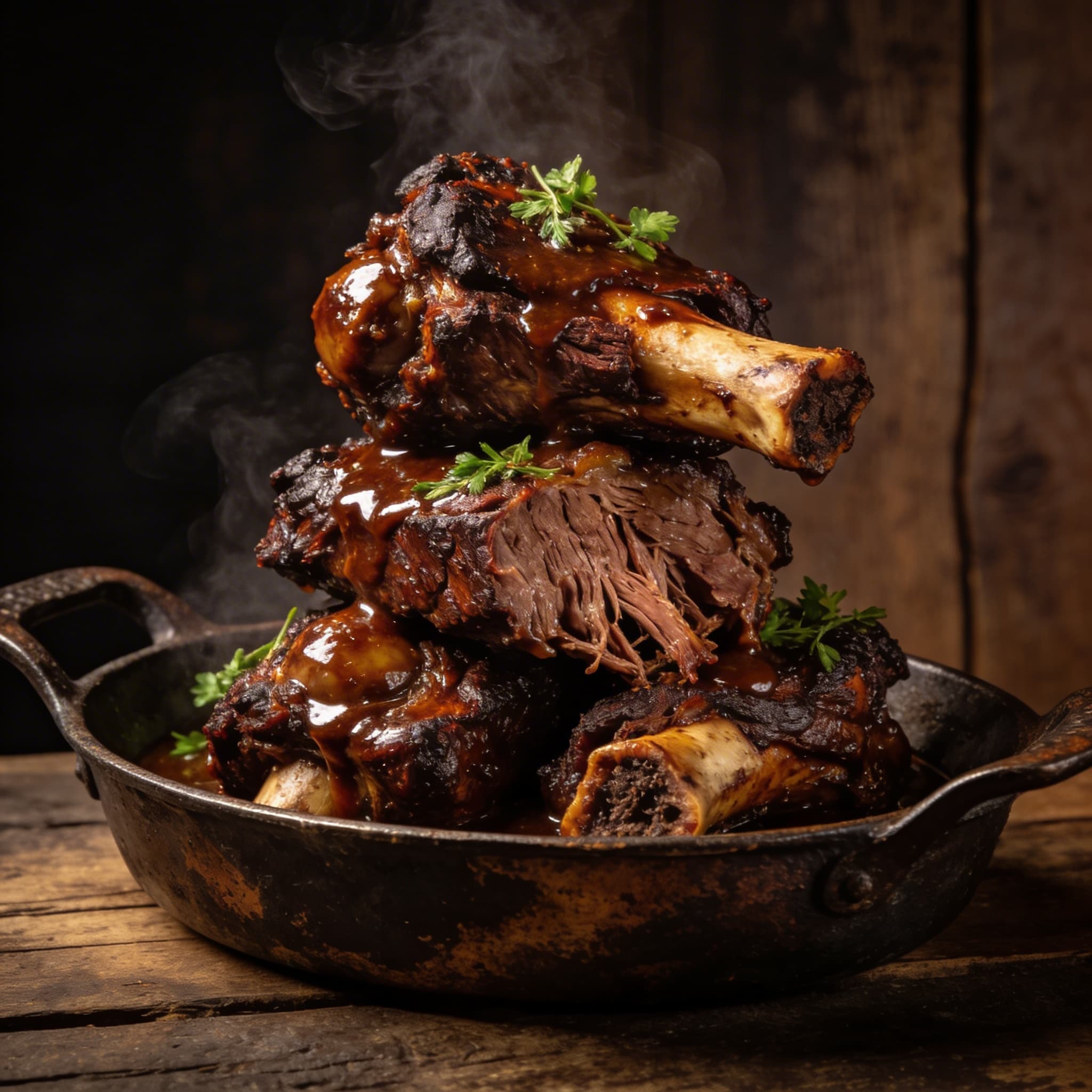 Hickory Smoked Fall-Off-The-Bone Oxtails