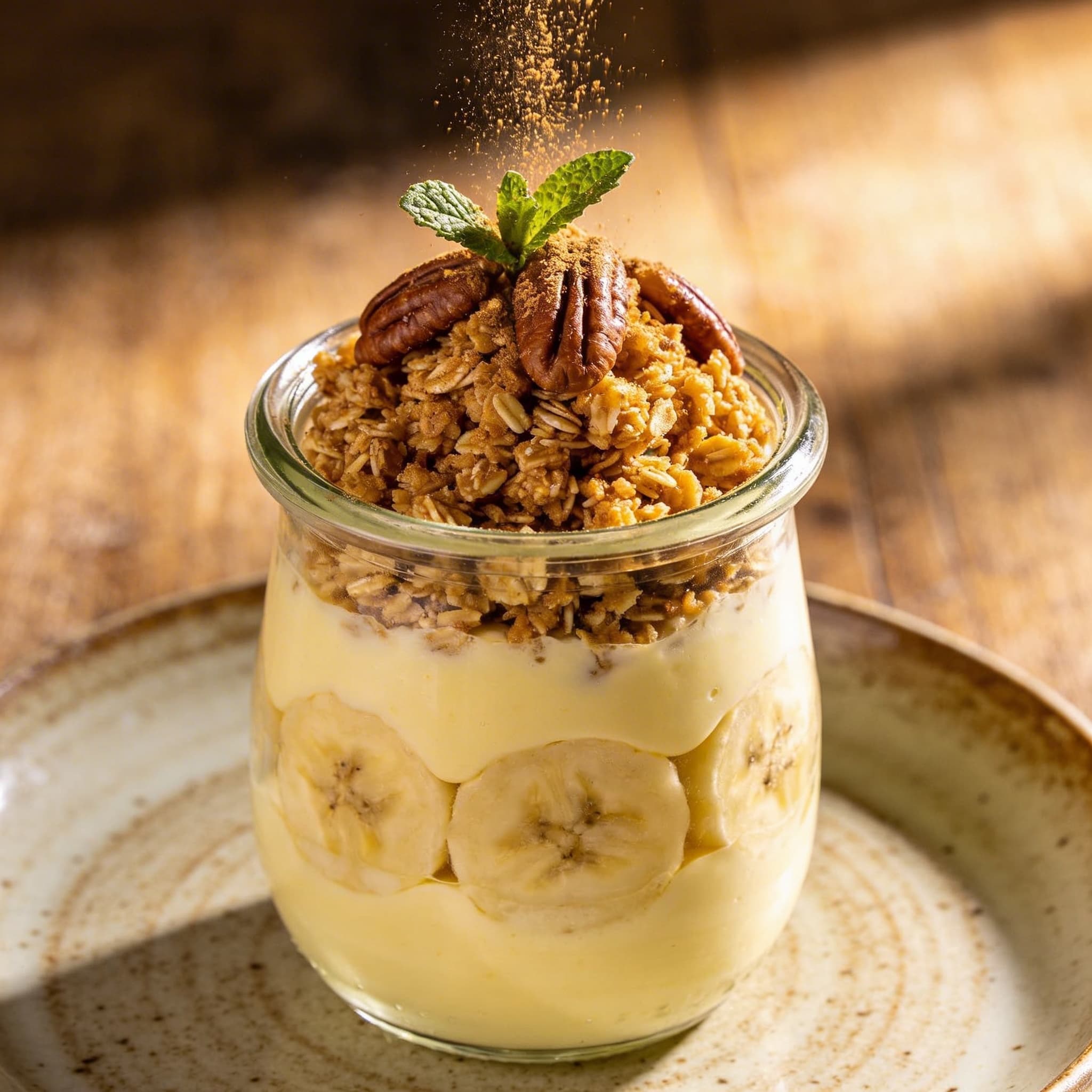 Protein-Packed Banana Pudding with Toasted Pecan Crumble